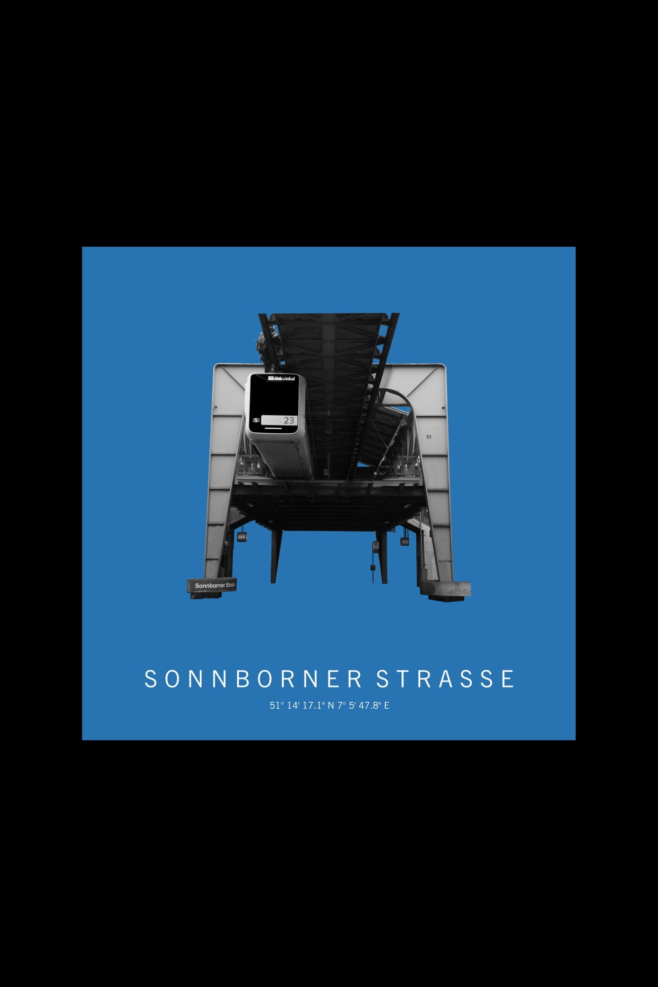 Art Edition Wandbild "sonnborner straße" himmelblau
