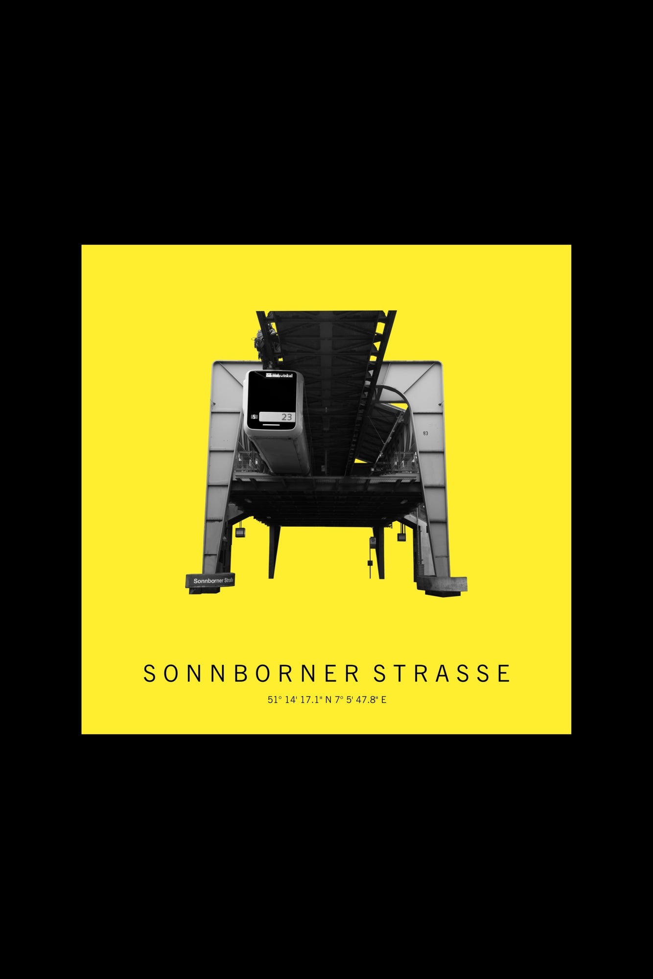 Art Edition Wandbild "sonnborner straße" gelb