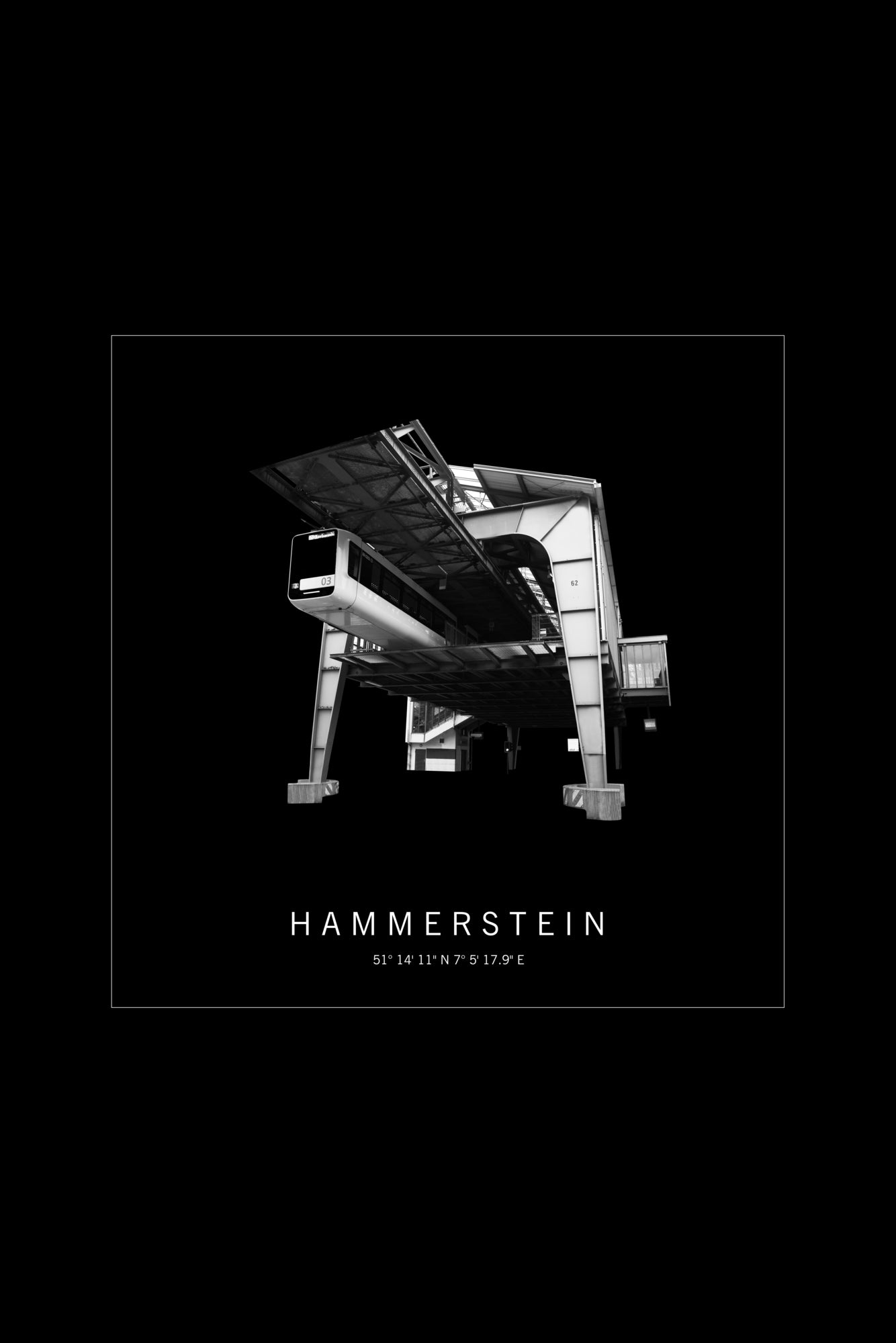 Art Edition Wandbild "hammerstein" schwarz