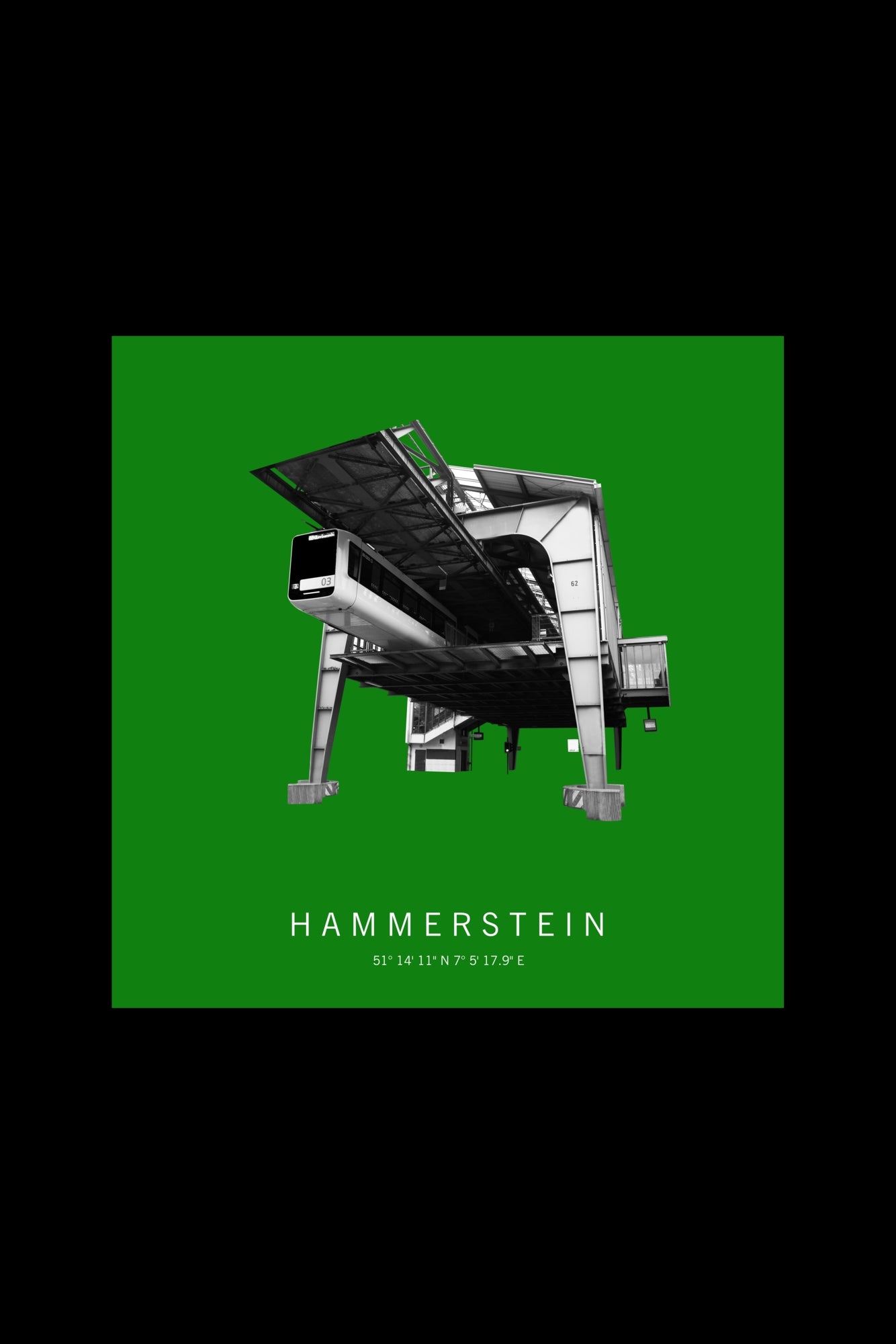 Art Edition Wandbild "hammerstein" grün