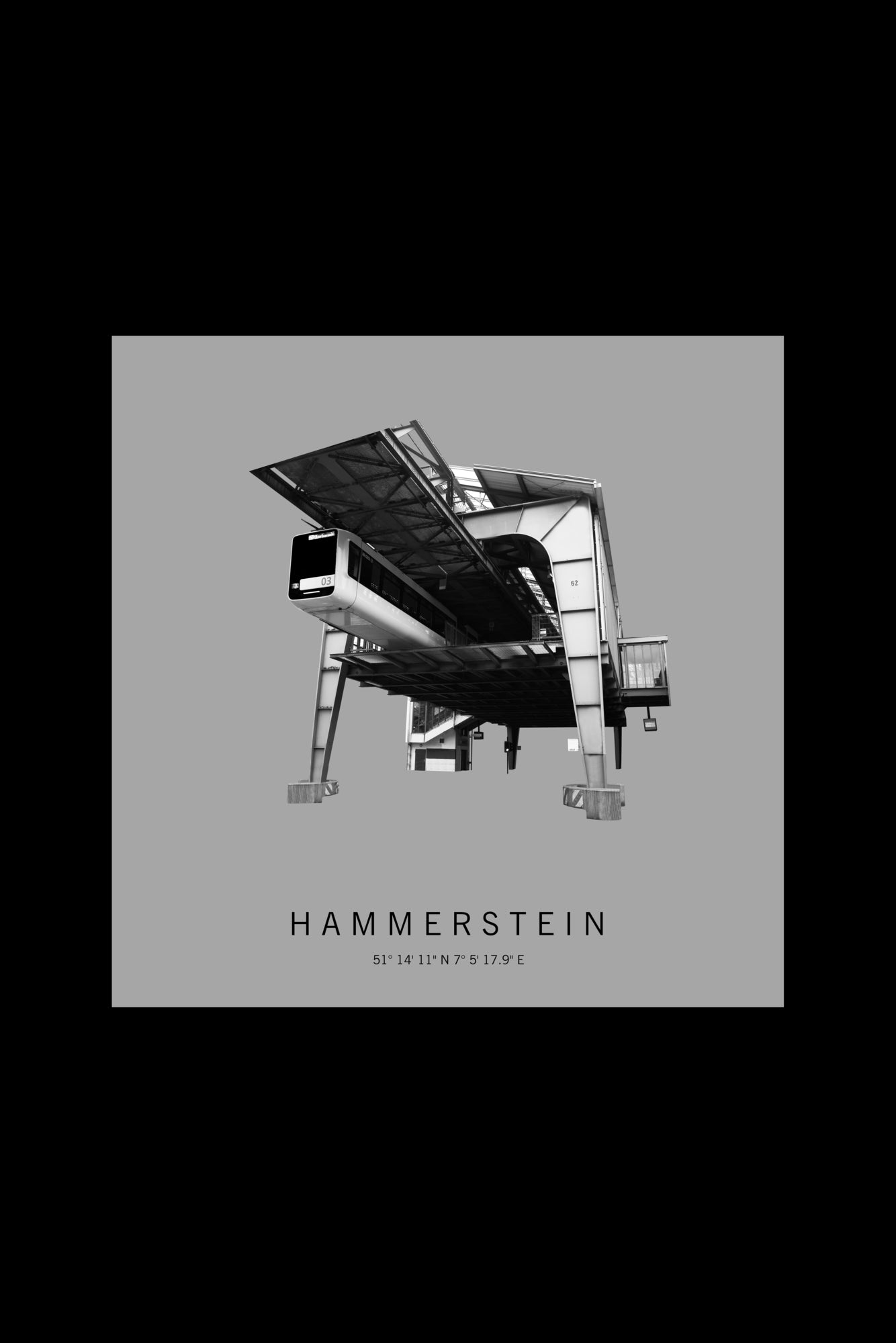 Art Edition Wandbild "hammerstein" hellgrau