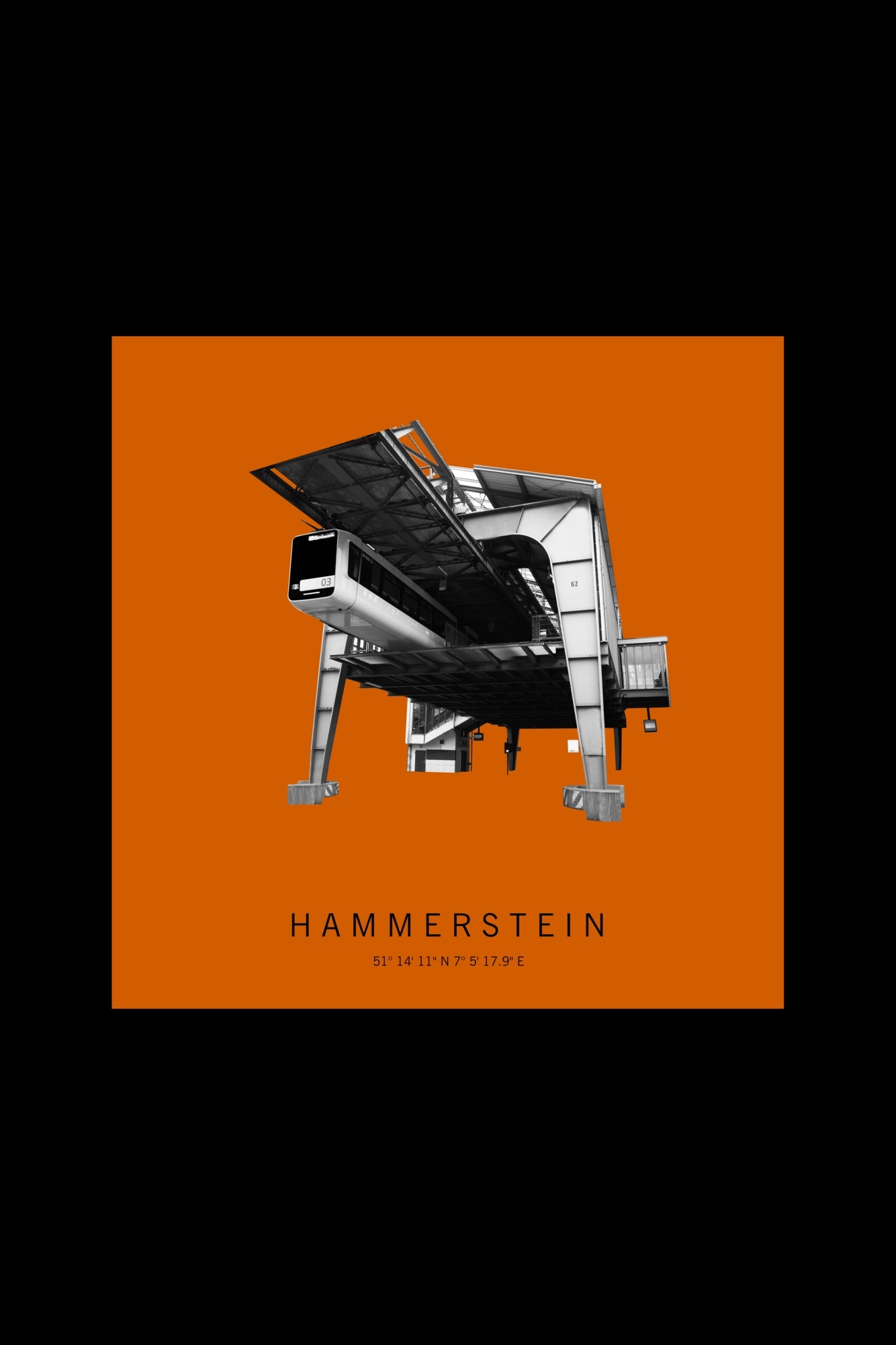 Art Edition Wandbild "hammerstein" orange
