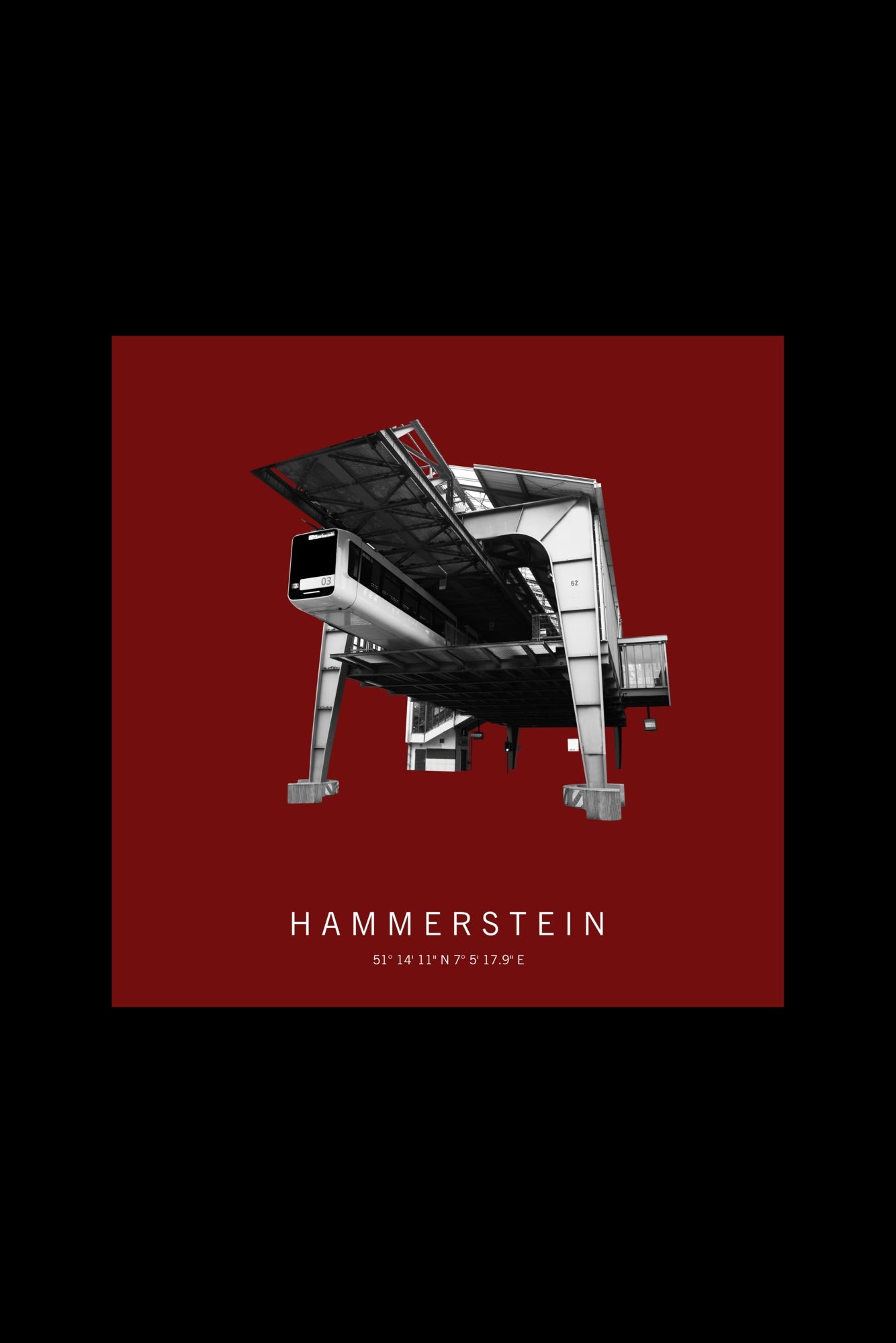 Art Edition Wandbild "hammerstein" rot