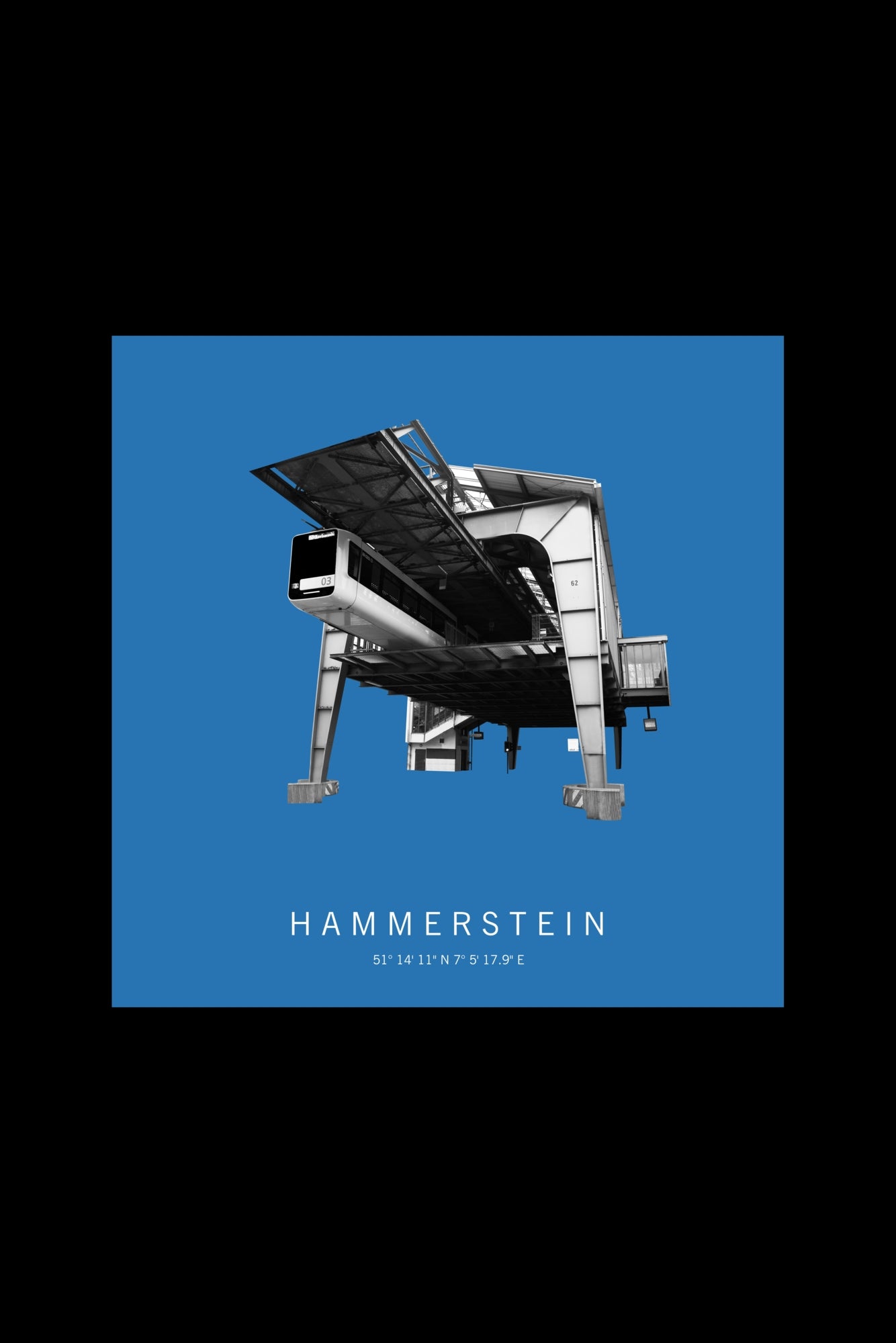 Art Edition Wandbild "hammerstein" himmelblau