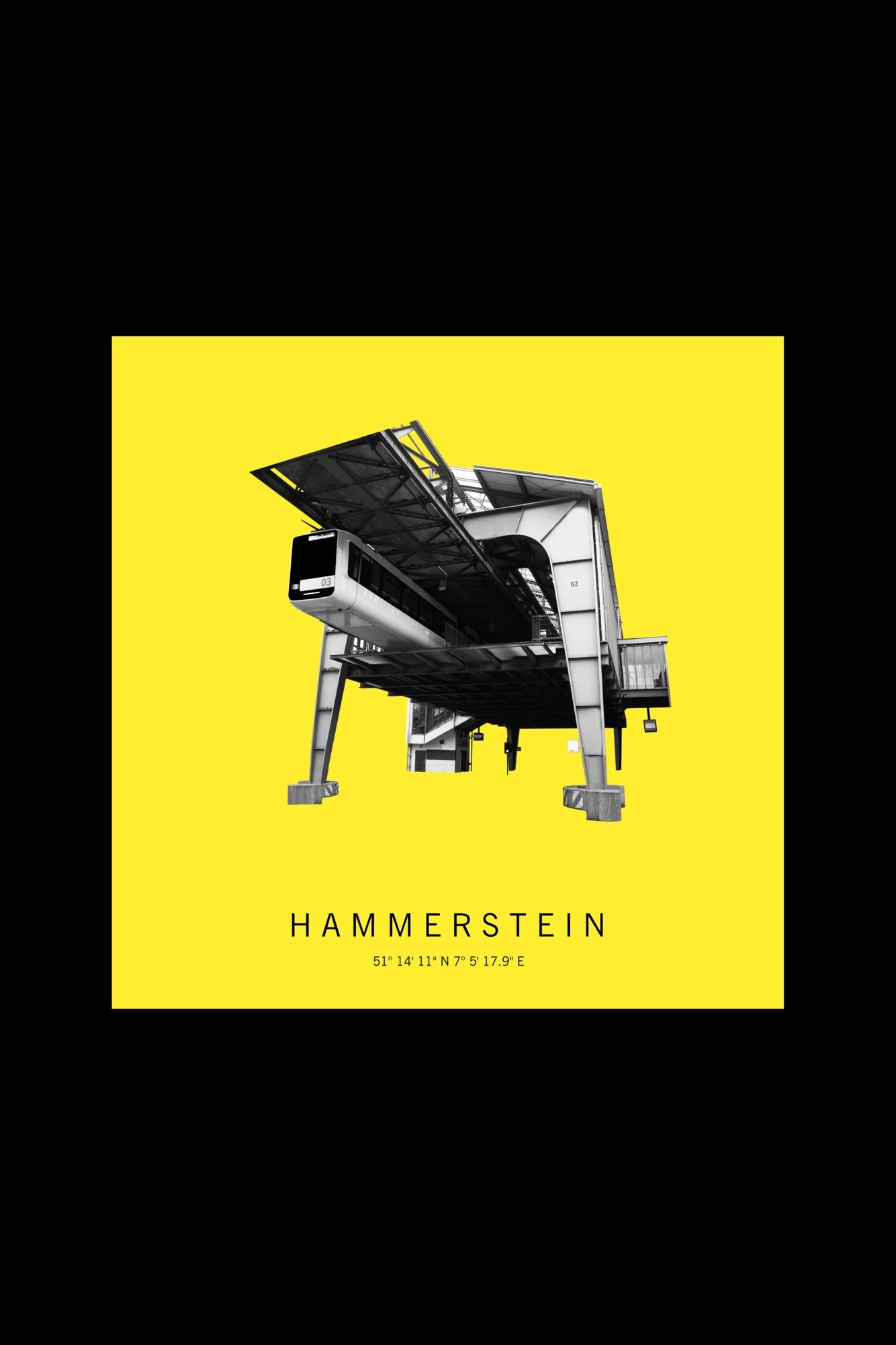 Art Edition Wandbild "hammerstein" gelb