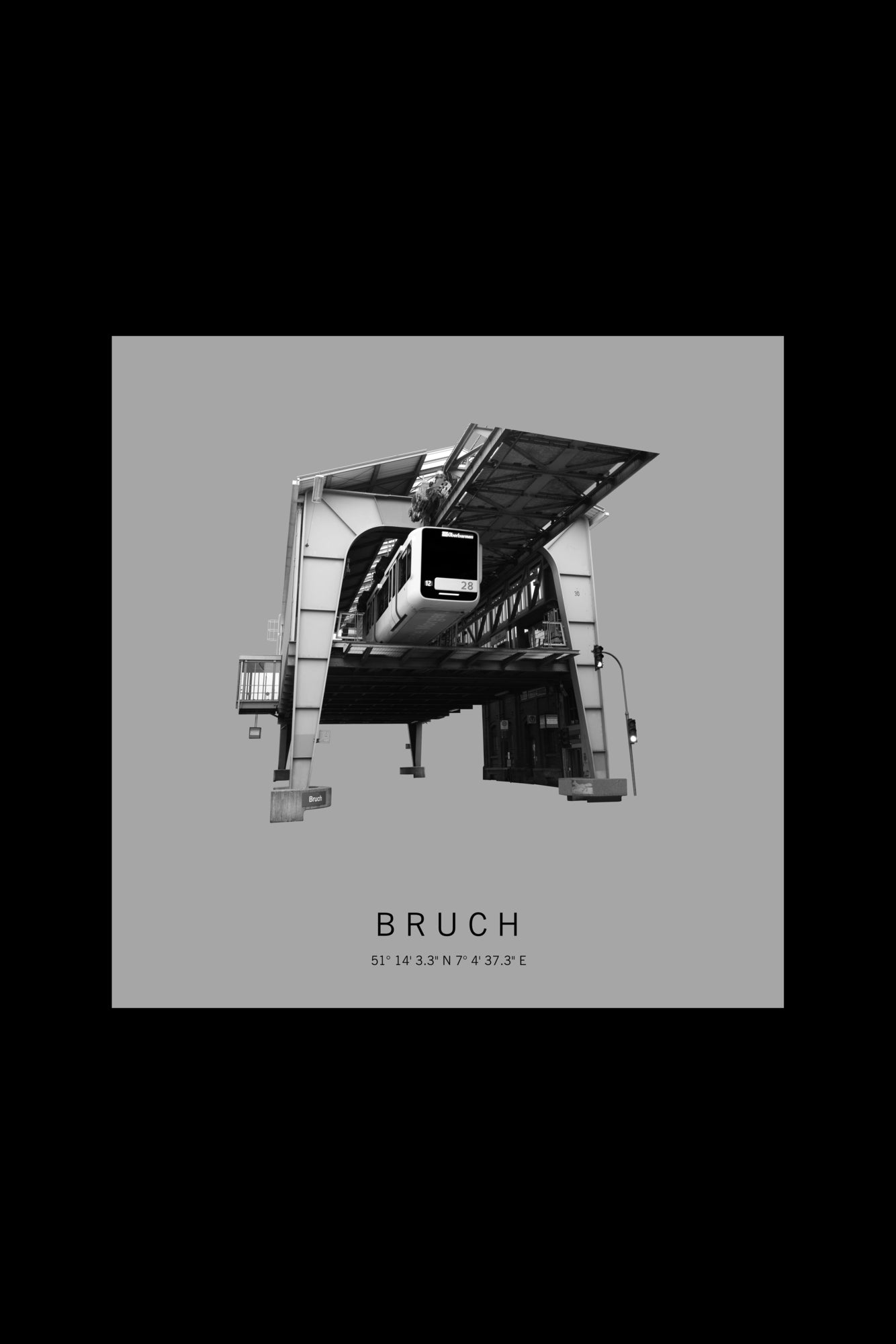 Art Edition Wandbild "bruch" hellgrau