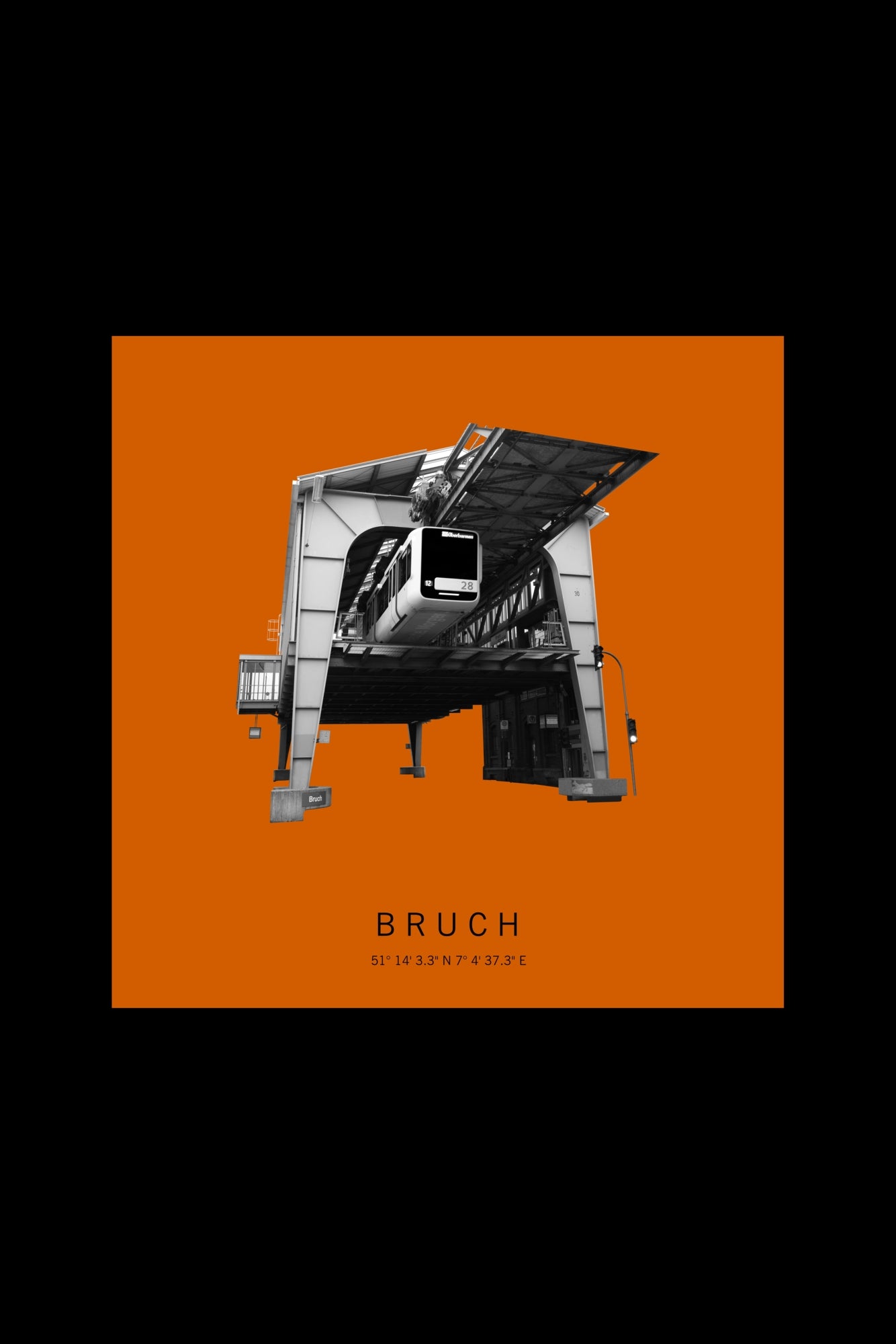 Art Edition Wandbild "bruch" orange