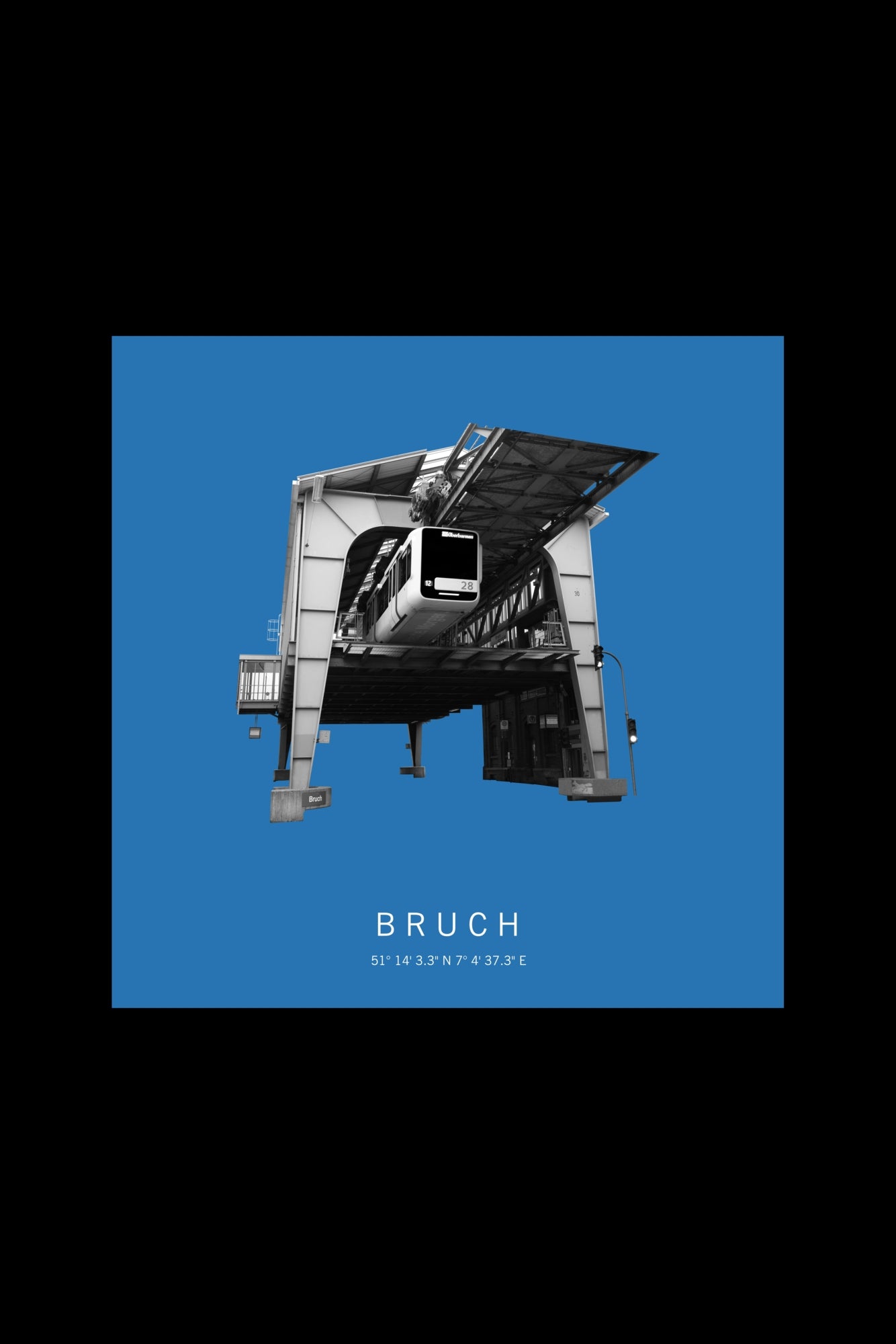 Art Edition Wandbild "bruch" himmelblau