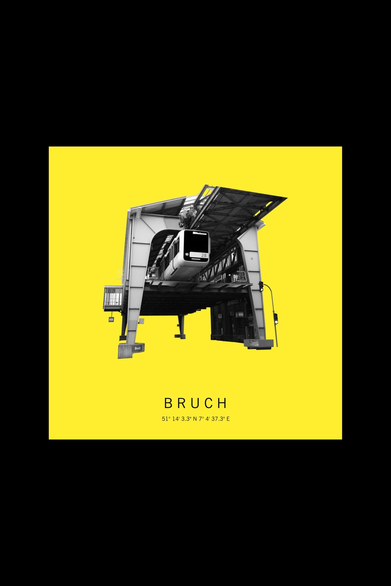 Art Edition Wandbild "bruch" gelb