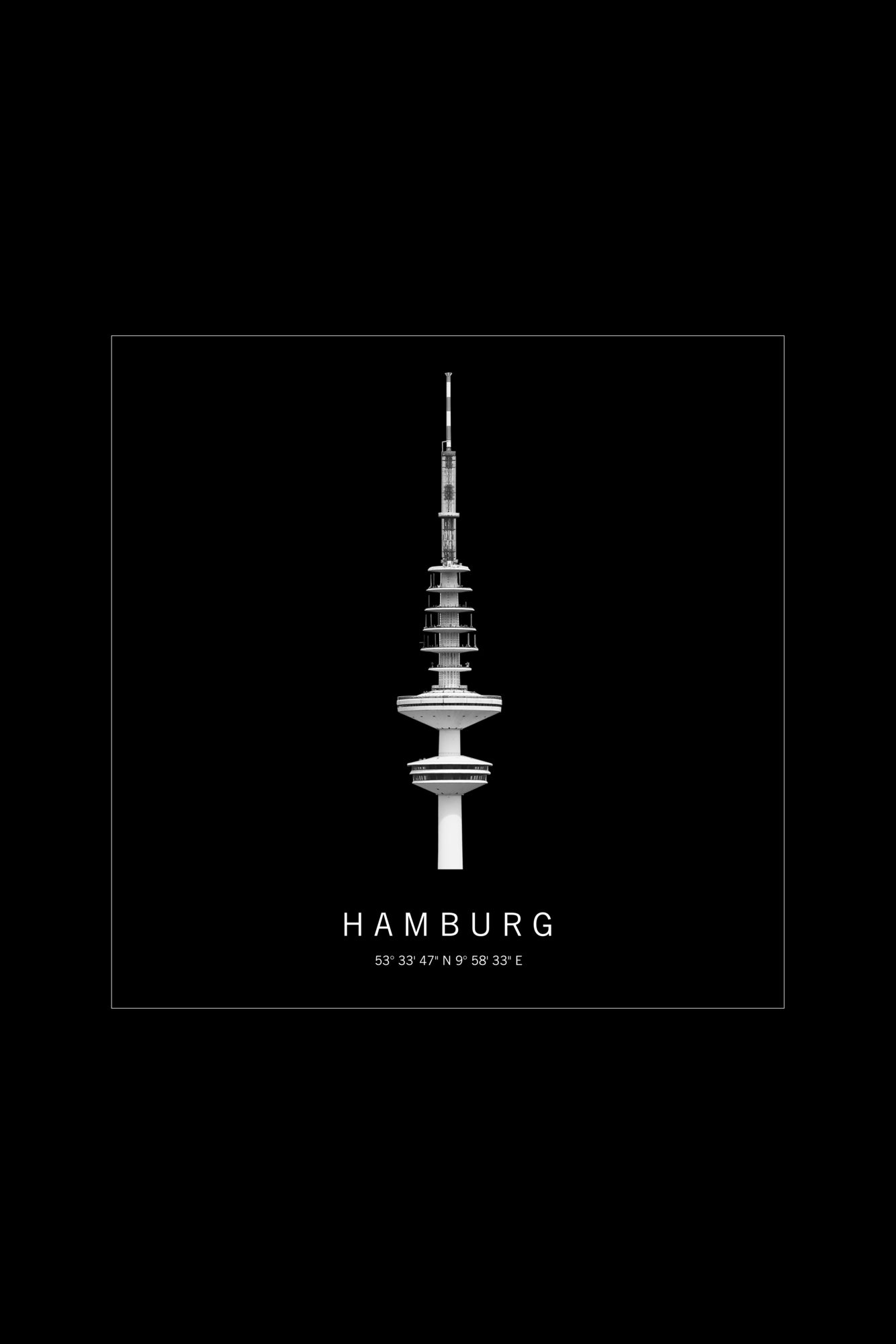 Art Edition Wandbild "Hamburg" schwarz