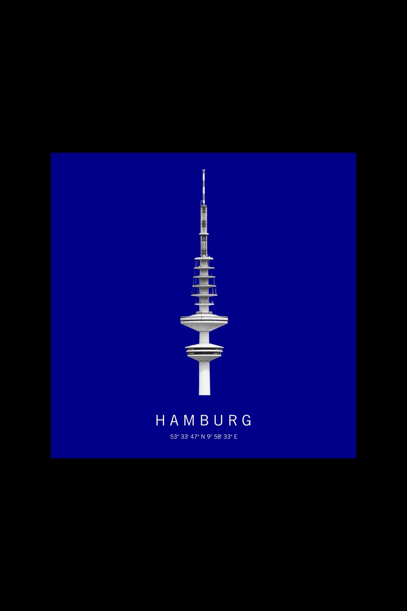 Art Edition Wandbild "Hamburg" dunkelblau