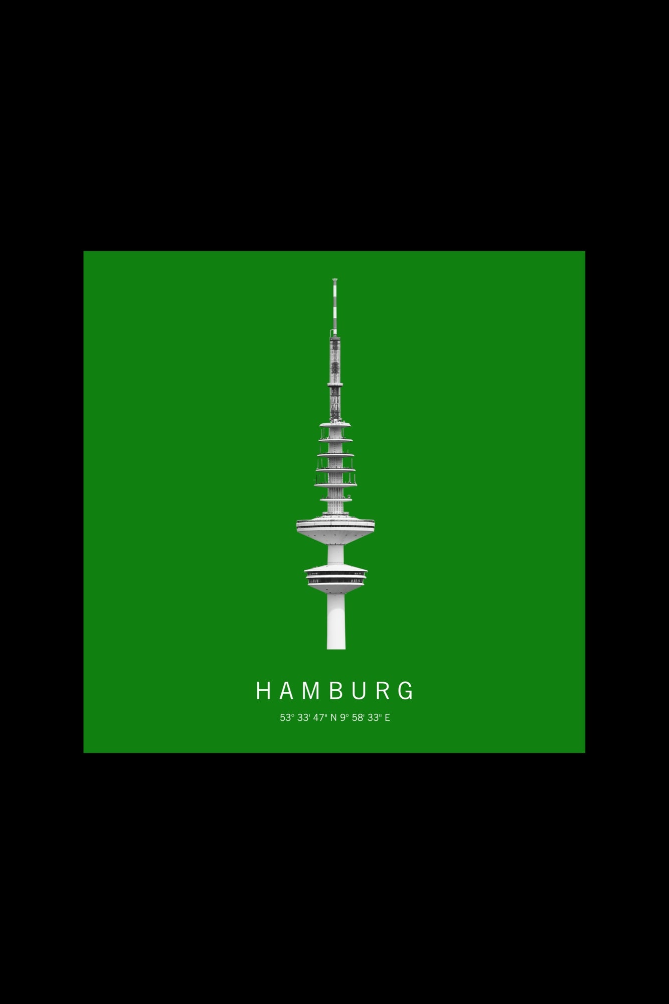 Art Edition Wandbild "Hamburg" grün