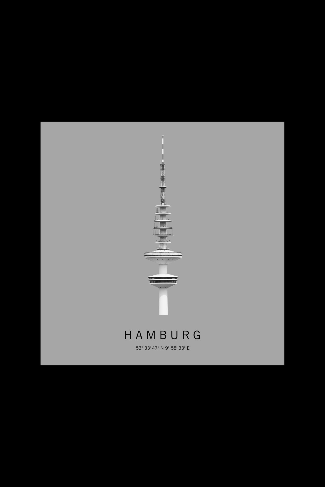 Art Edition Wandbild "Hamburg" hellgrau