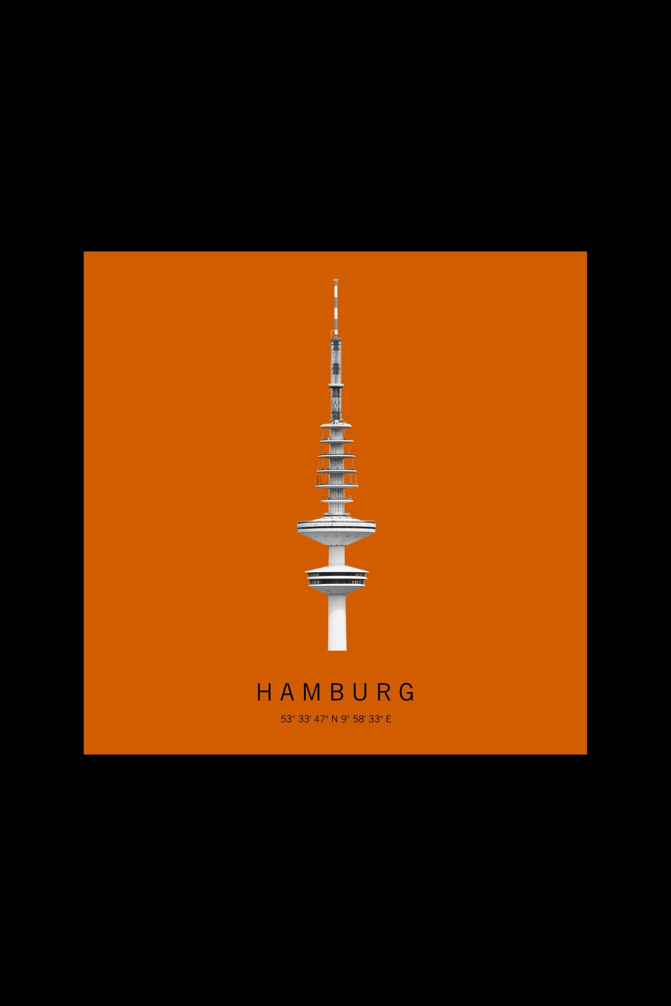 Art Edition Wandbild "Hamburg" orange