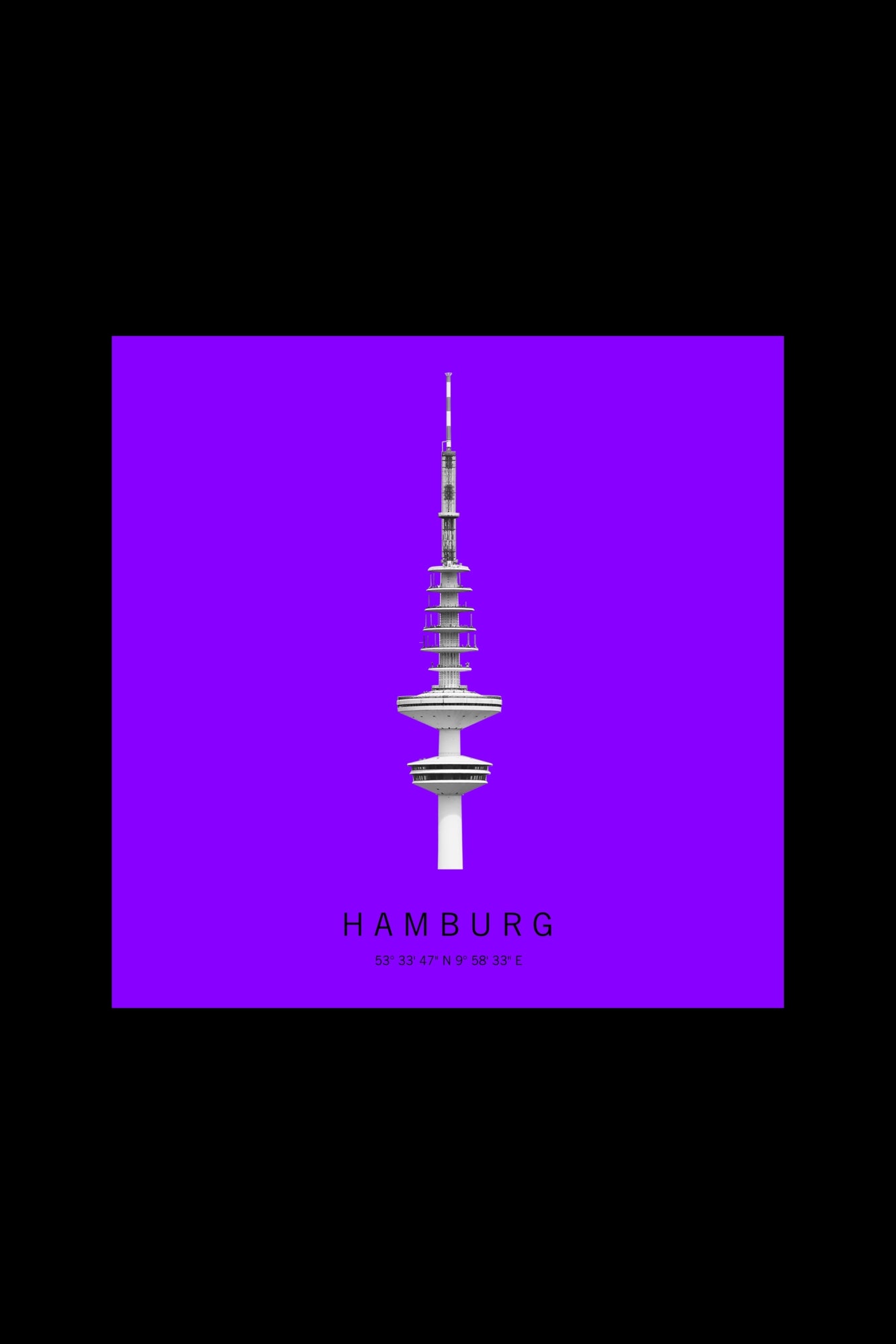 Art Edition Wandbild "Hamburg" lila