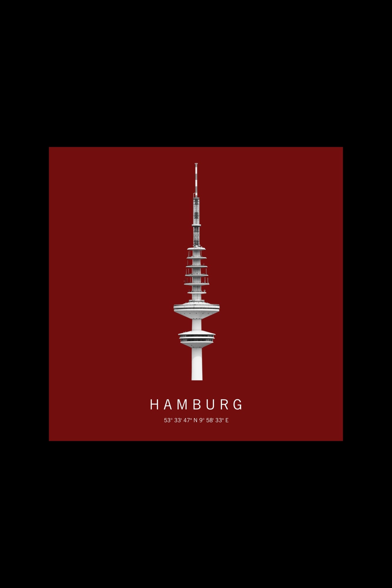 Art Edition Wandbild "Hamburg" rot