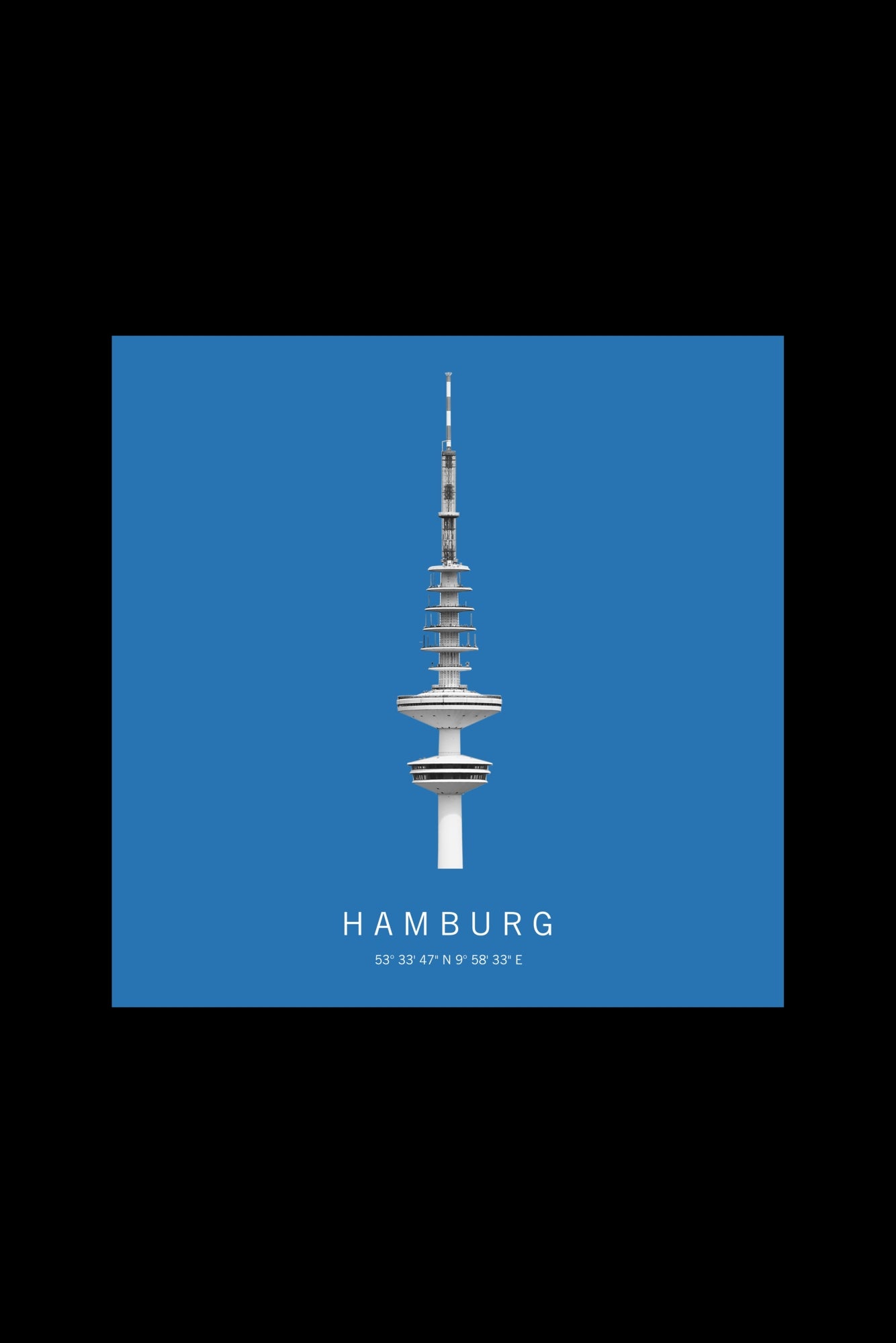 Art Edition Wandbild "Hamburg" himmelblau