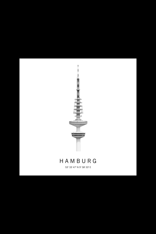 Art Edition Wandbild "Hamburg" weiß