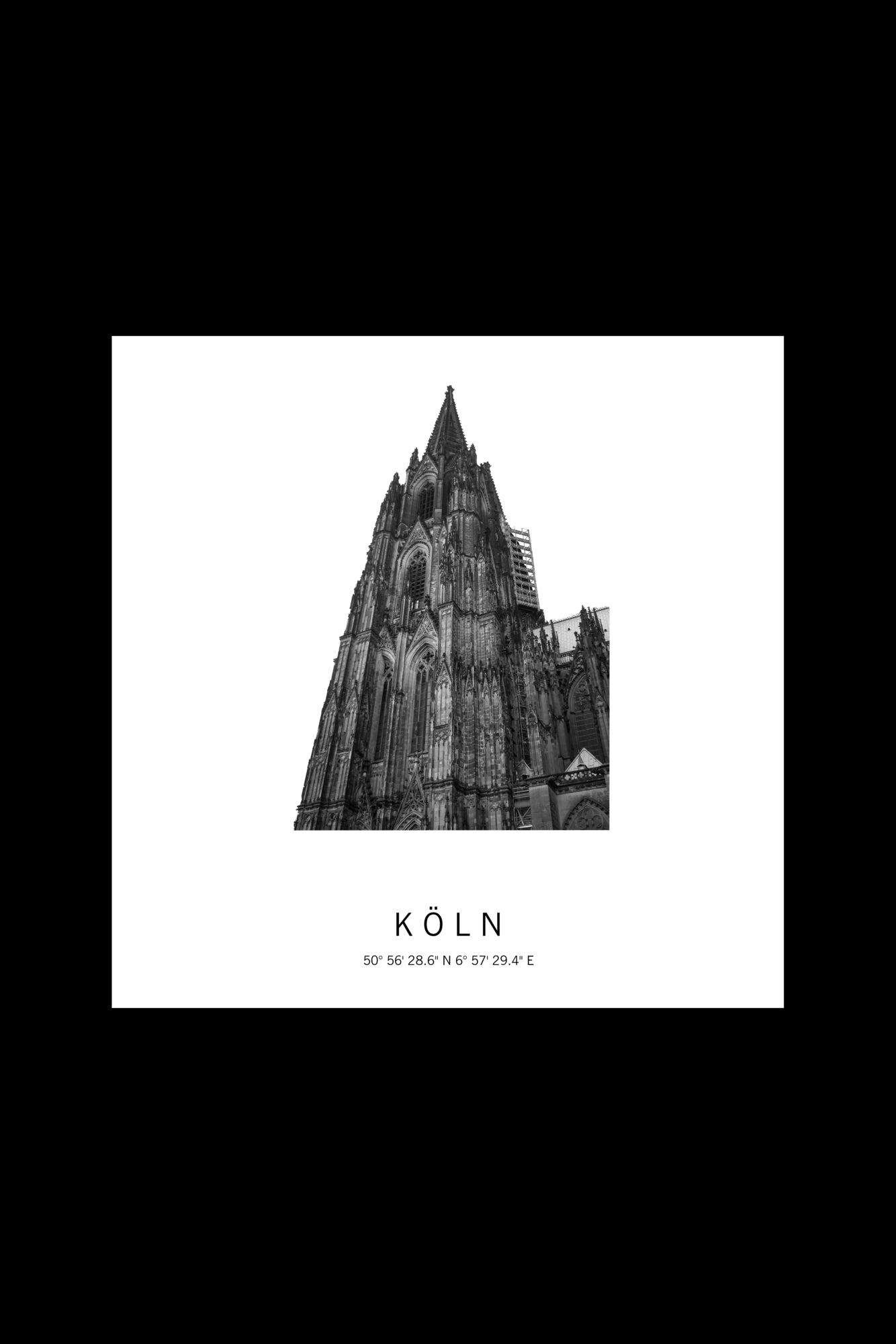 Art Edition Wandbild "Köln" weiß