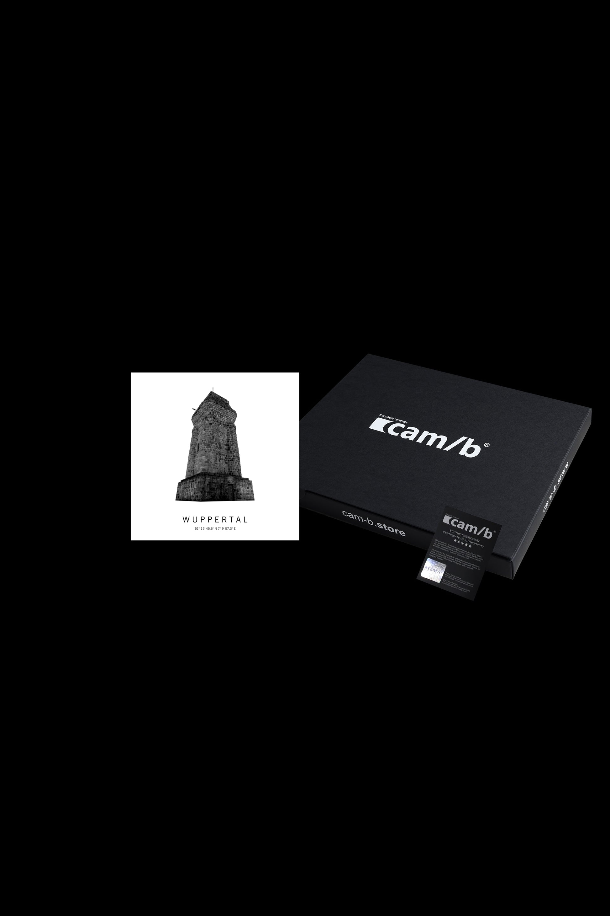 Art Edition Wandbild "Wuppertal" weiß mit Karton