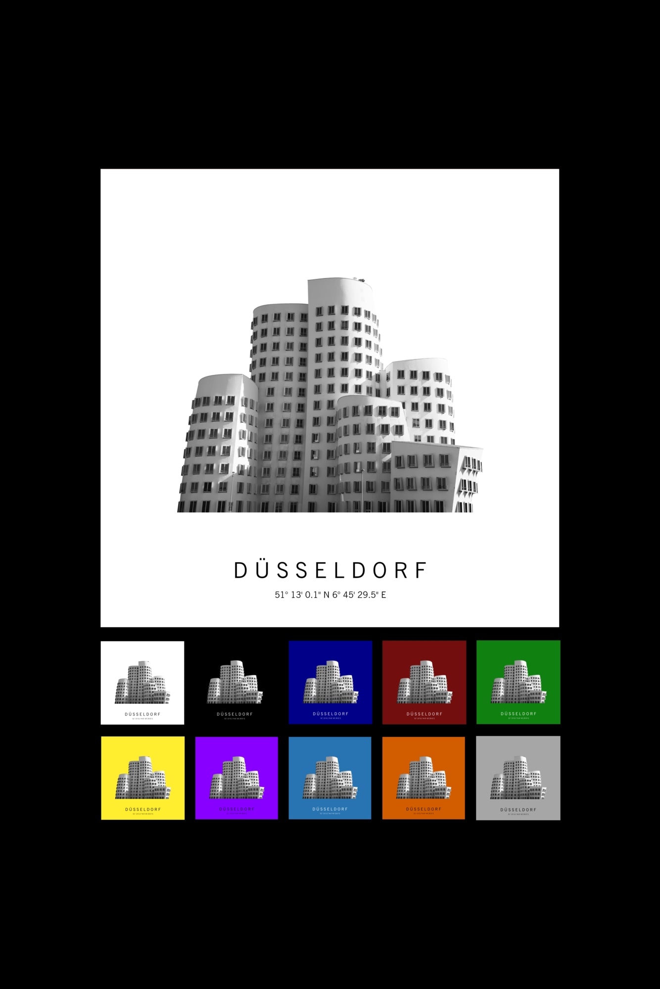 Art Edition Wandbild "Düsseldorf" color