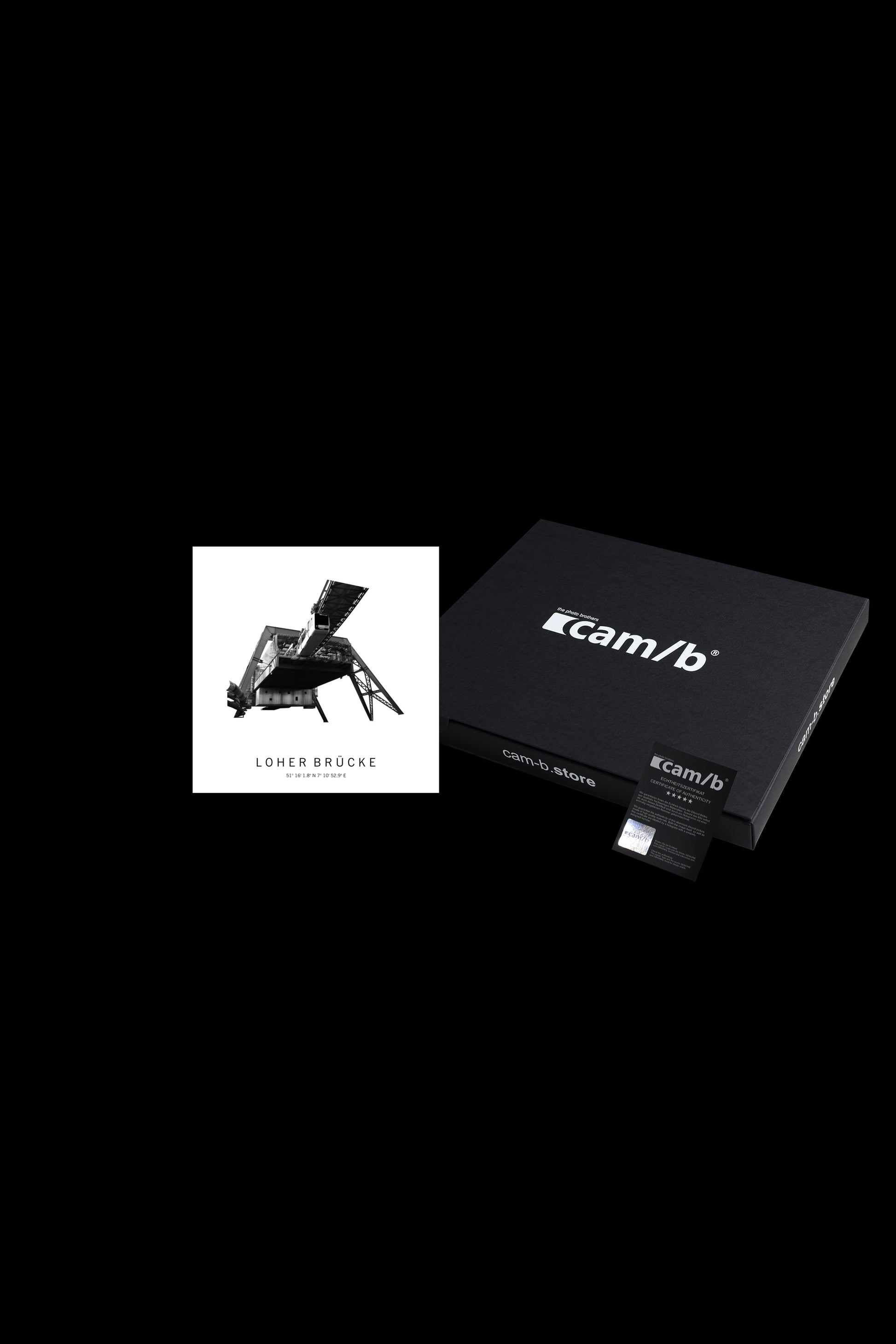 Art Edition Wandbild "loher brücke" weiß mit Karton