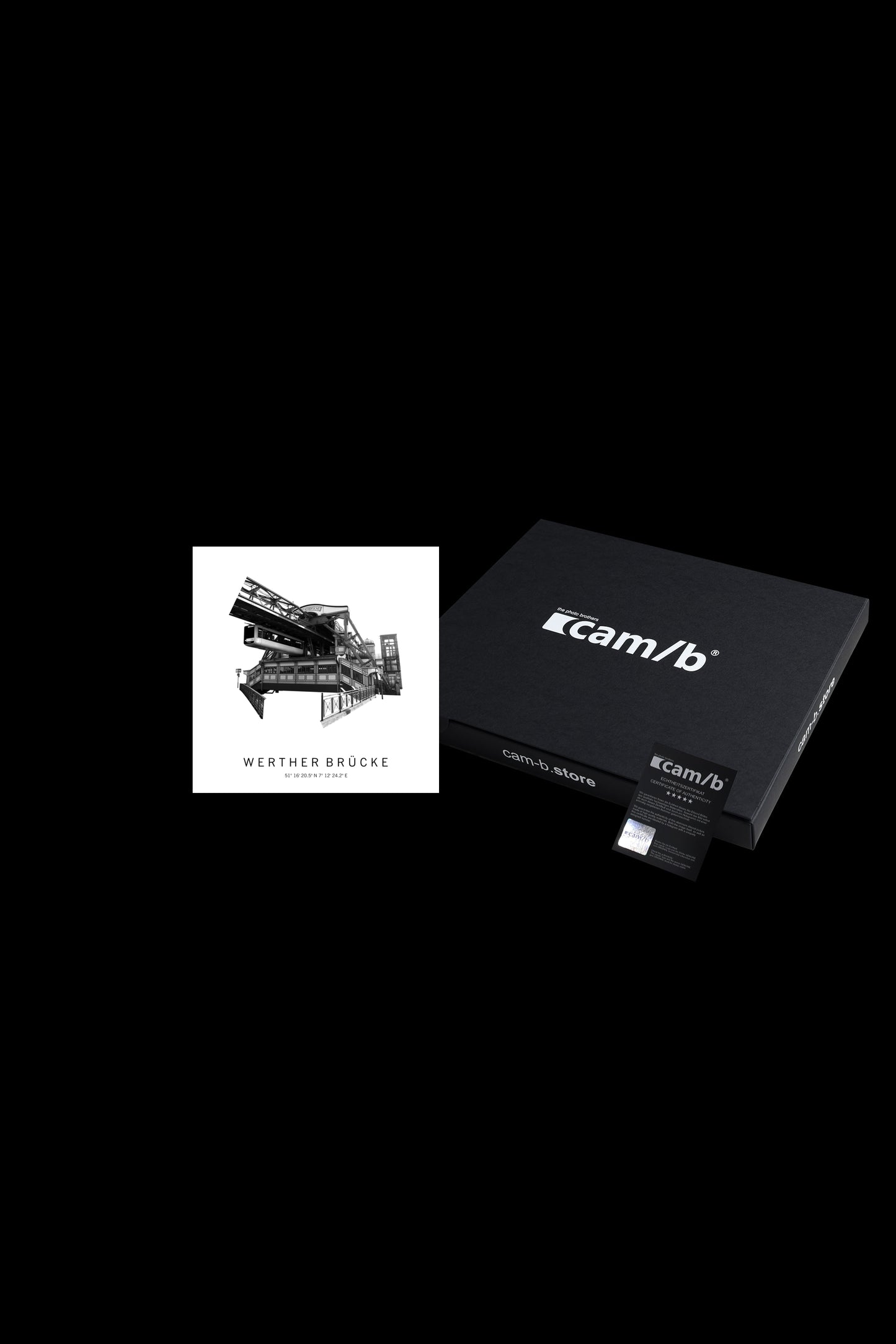 Art Edition Wandbild "werther brücke" weiß mit Karton