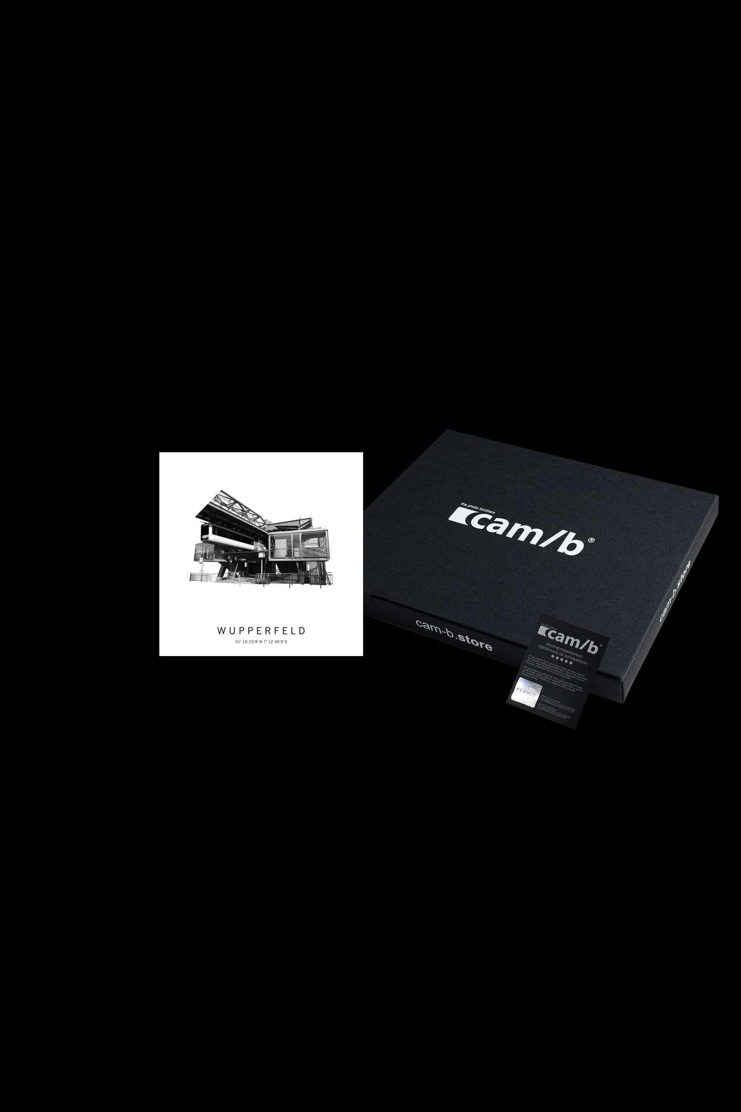 Art Edition Wandbild "wupperfeld" weiß mit Karton