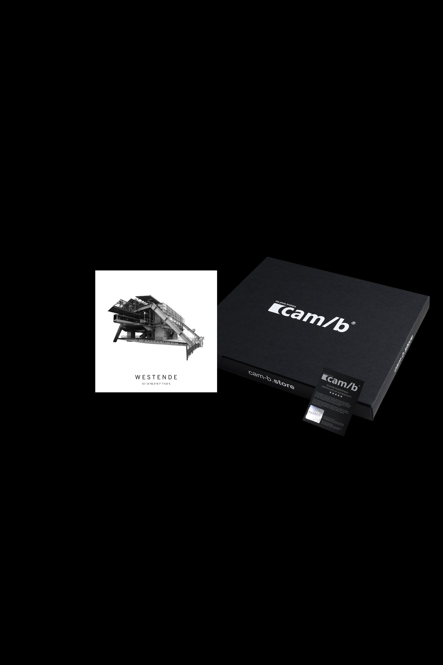 Art Edition Wandbild "westende" weiß mit Karton