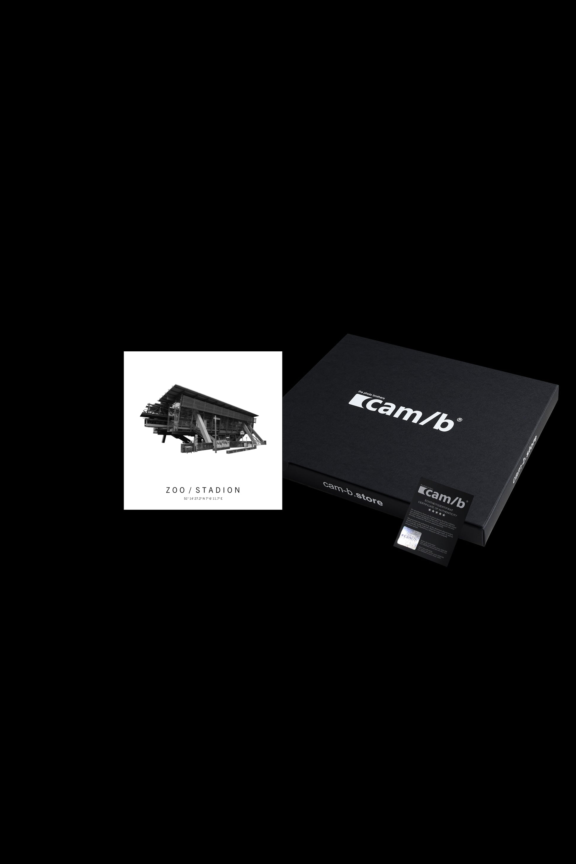 Art Edition Wandbild "zoo/stadion" weiß mit Karton