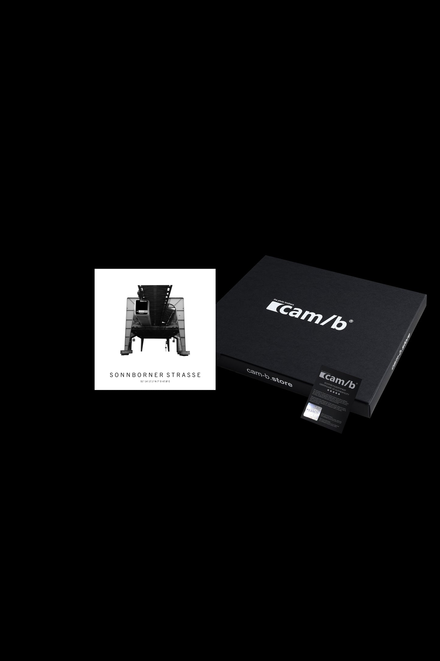 Art Edition Wandbild "sonnborner straße" weiß mit Karton