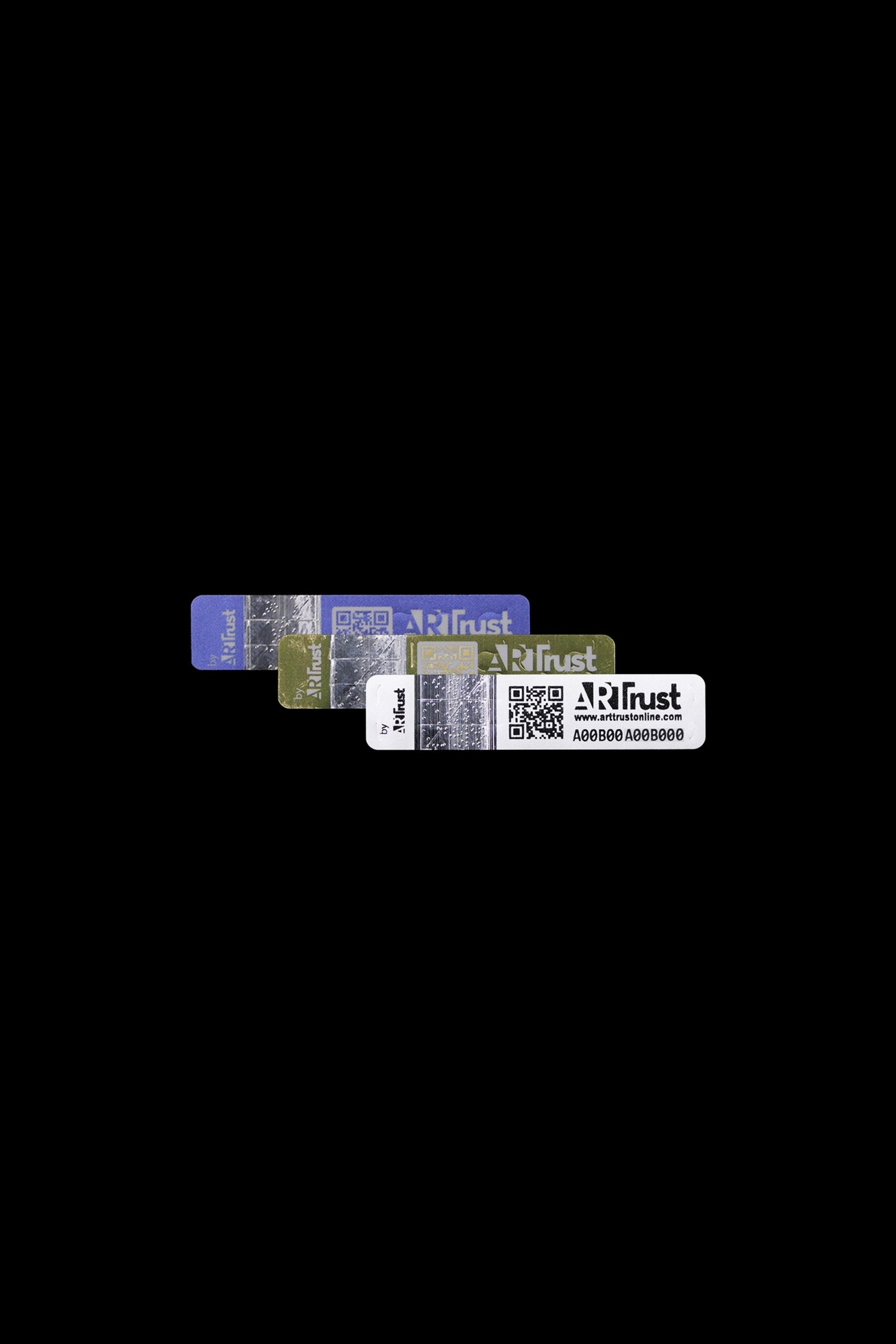 ARTtrust ARTseal 3 Sicherheits-Kit mit drei fälschungssicheren Bubble Tag Siegeln.