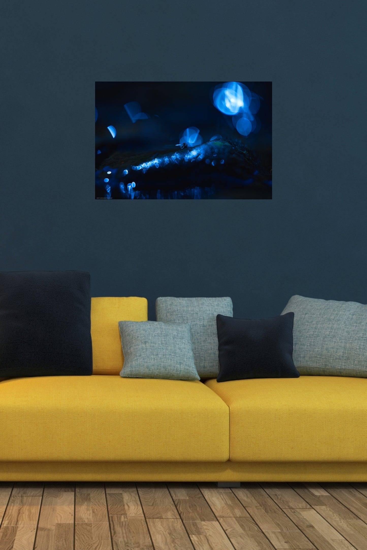 Wandbild "blue damselflies"