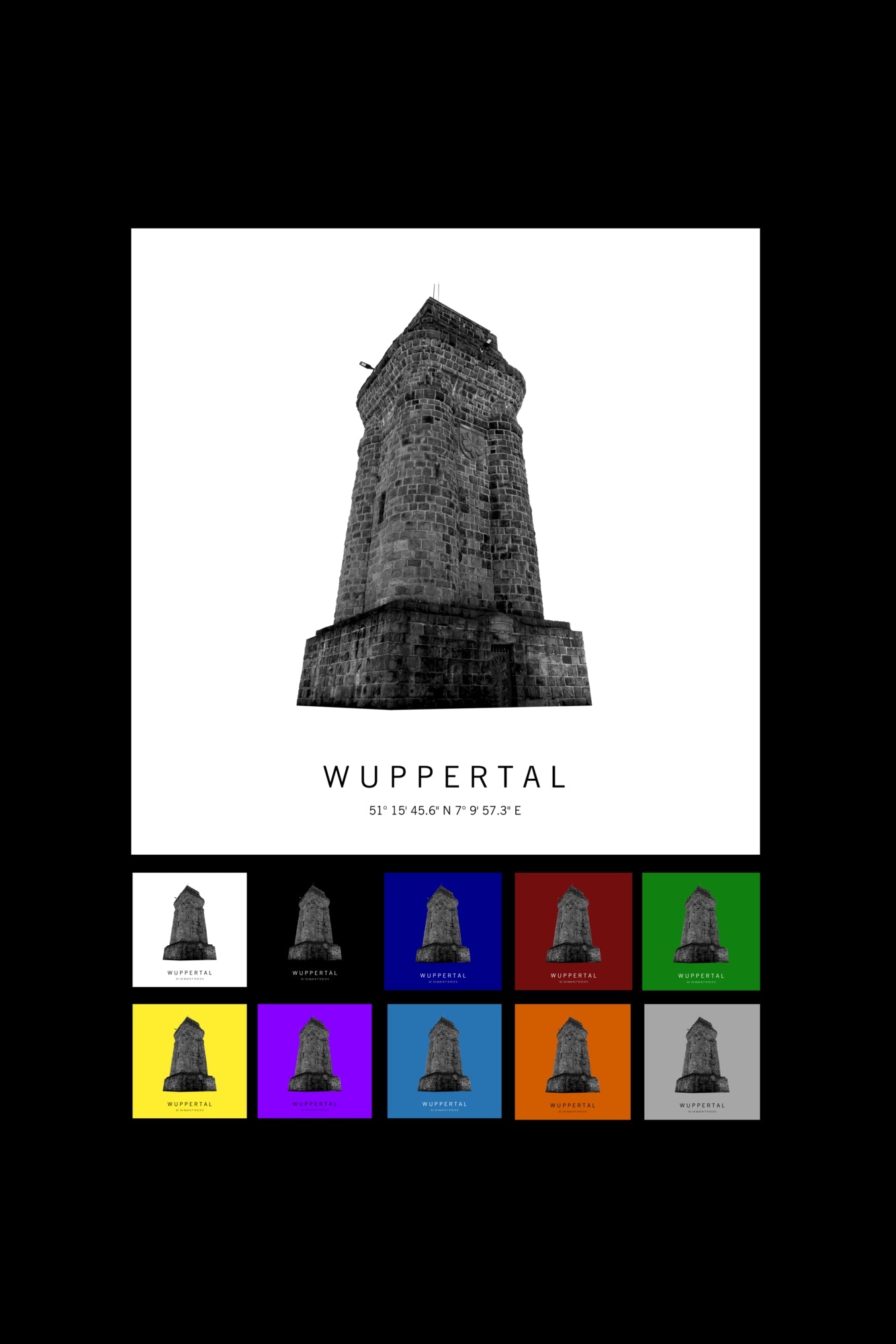 Art Edition Wandbild "Wuppertal" Farben