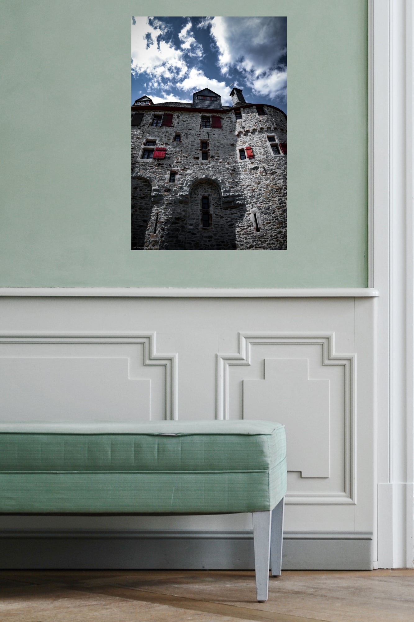 Wandbild "castle and the clouds"