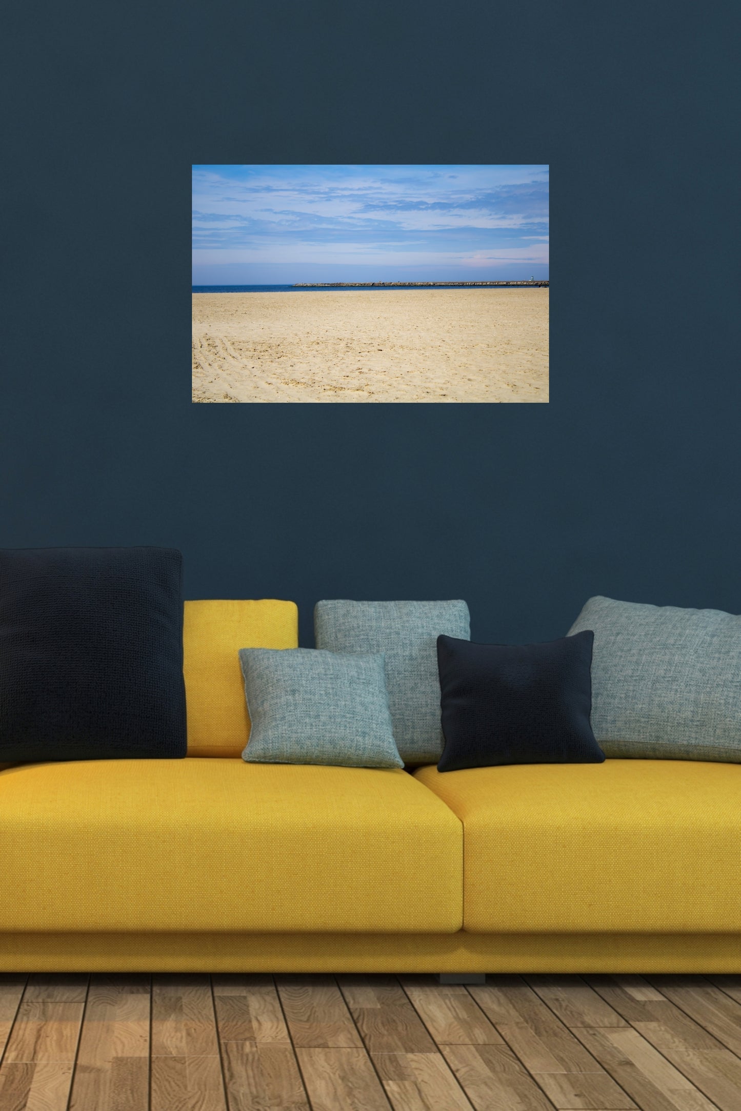 Wandbild "the beach and the sea"