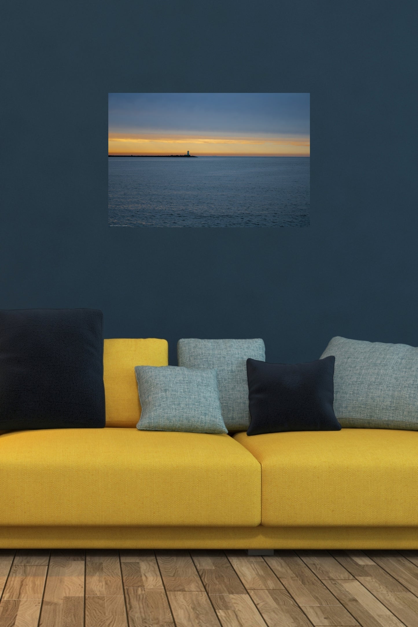 Wandbild "sunset at sea"