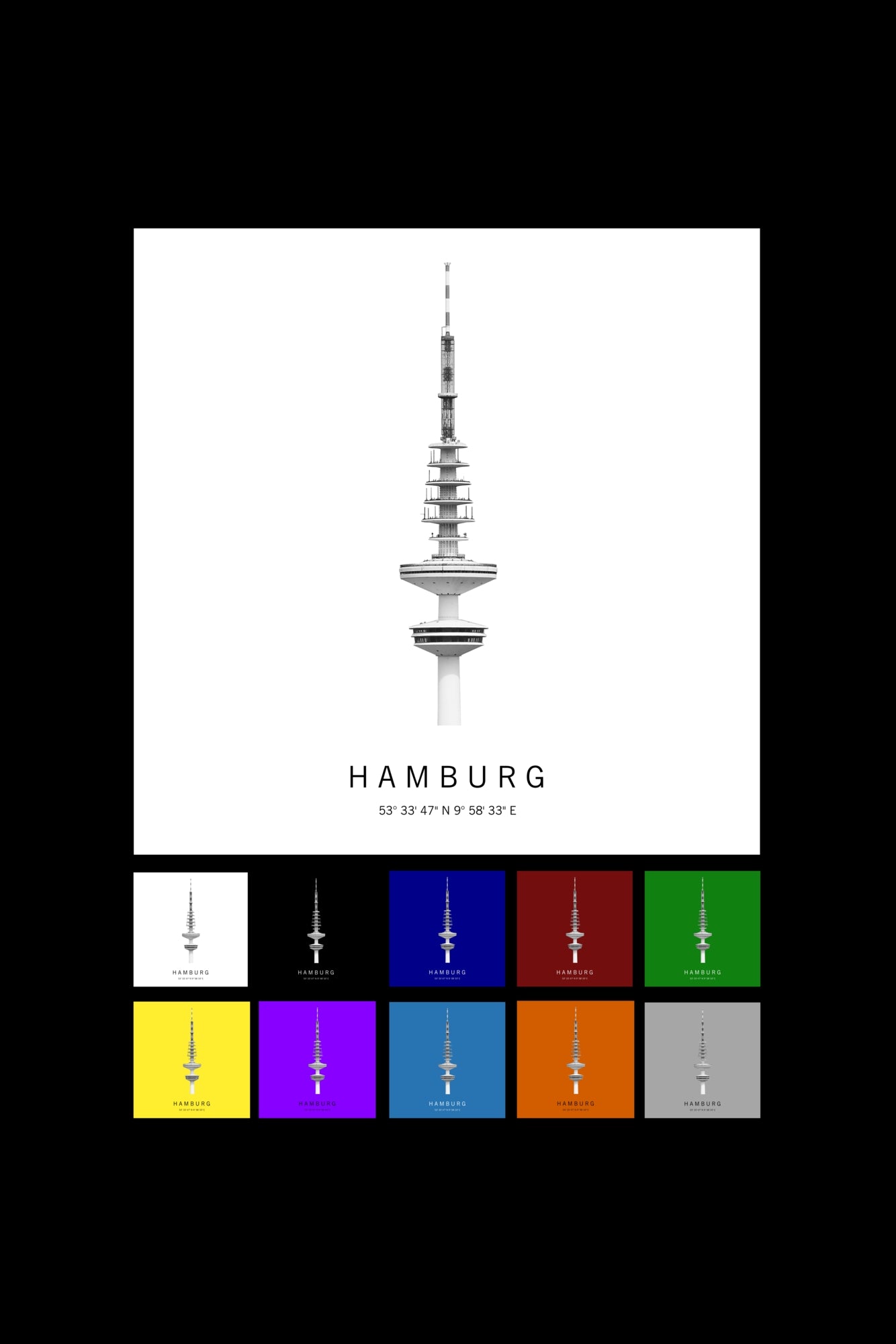 Art Edition Wandbild "Hamburg" Farben