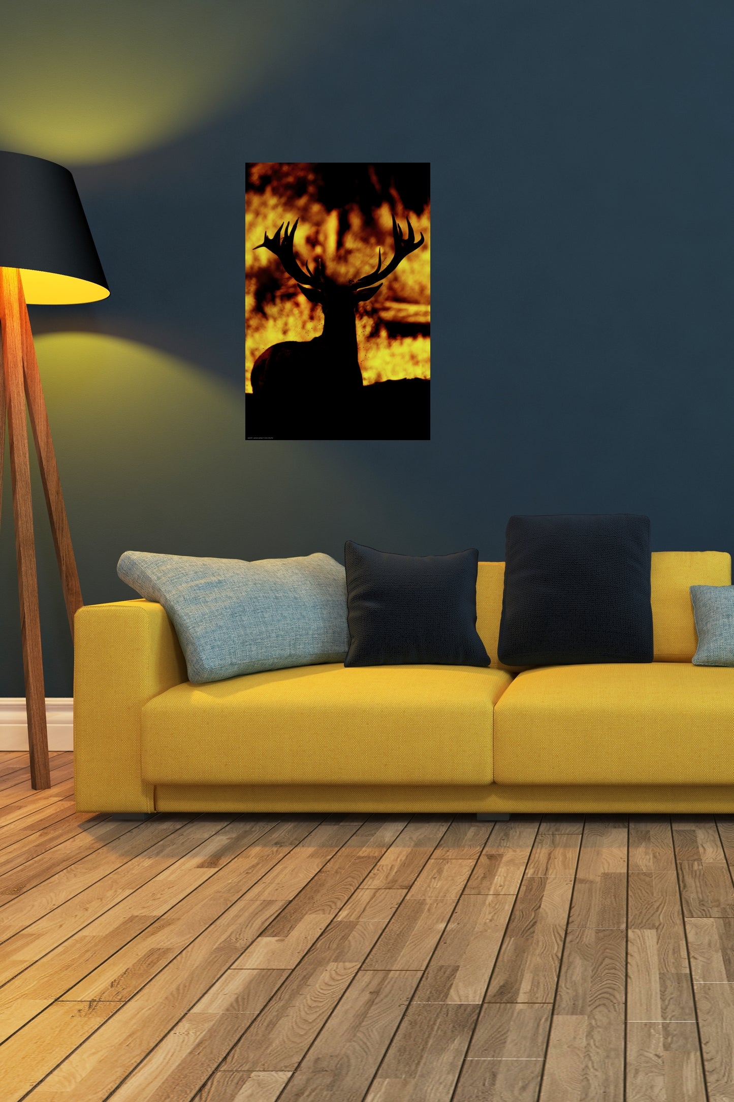 Wandbild "in front of the fire"