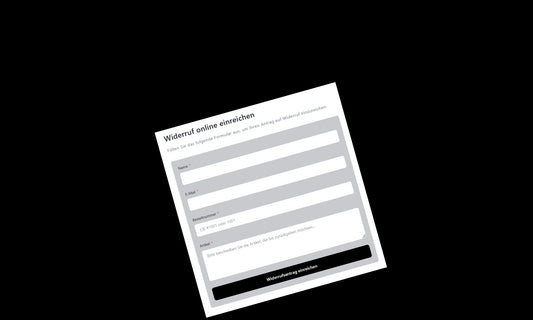 Titelbild: Eingabeformular EU-Widerrufsformular