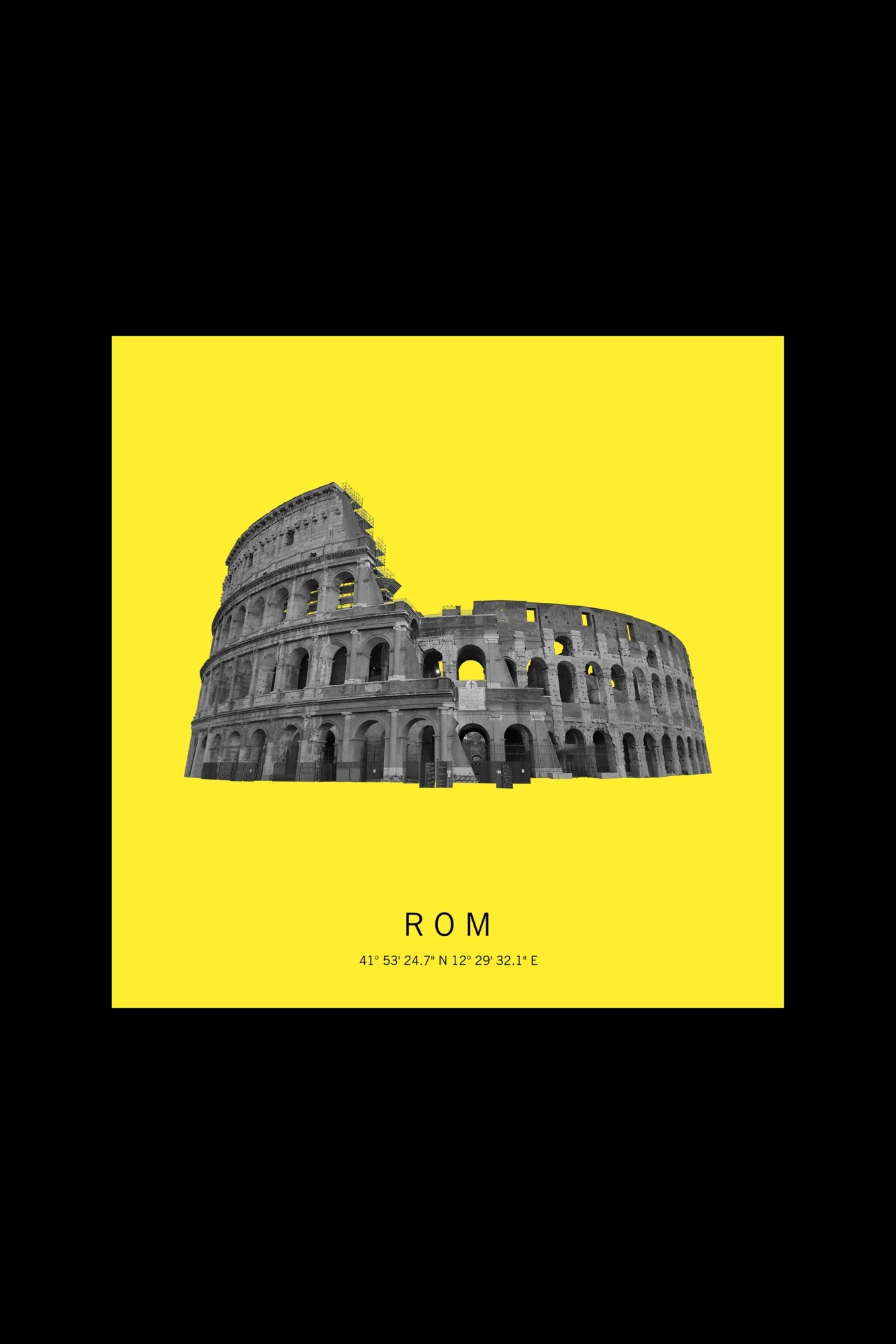 Art Edition Wandbild "Rom" gelb