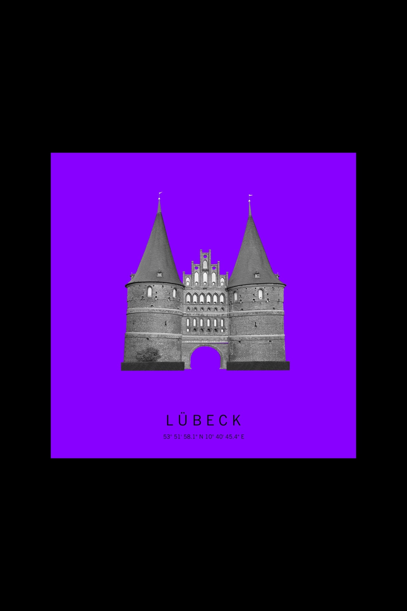 Art Edition Wandbild "Lübeck" lila