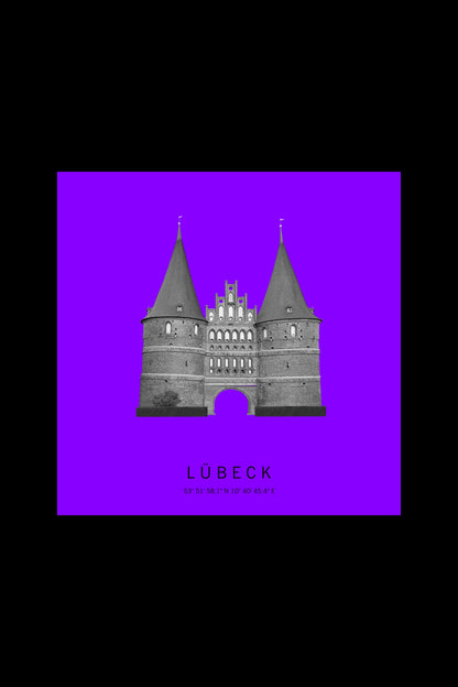 Art Edition Wandbild "Lübeck" lila
