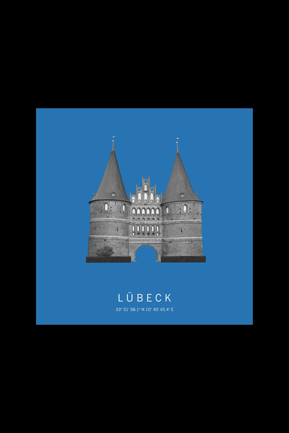 Art Edition Wandbild "Lübeck" himmelblau