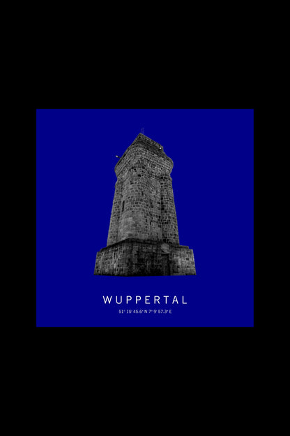 Art Edition Wandbild "Wuppertal" dunkelblau