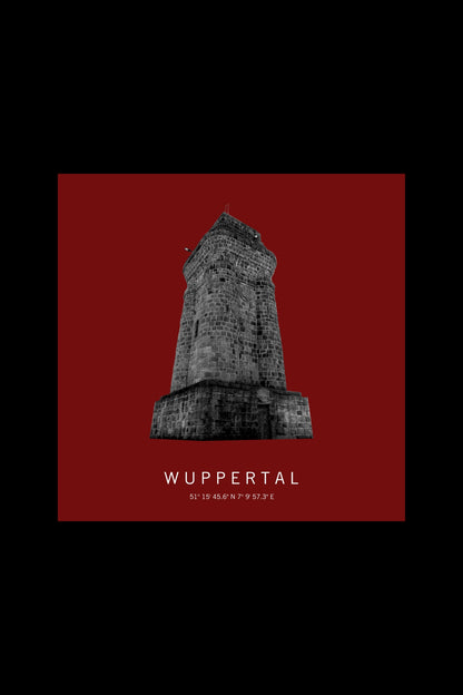 Art Edition Wandbild "Wuppertal" rot