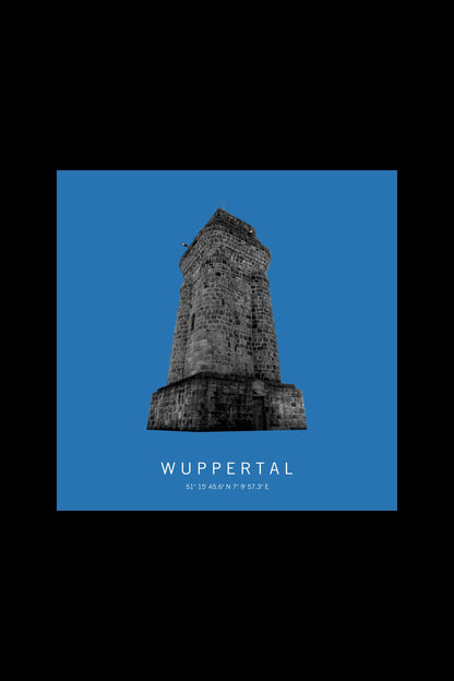 Art Edition Wandbild "Wuppertal" himmelblau