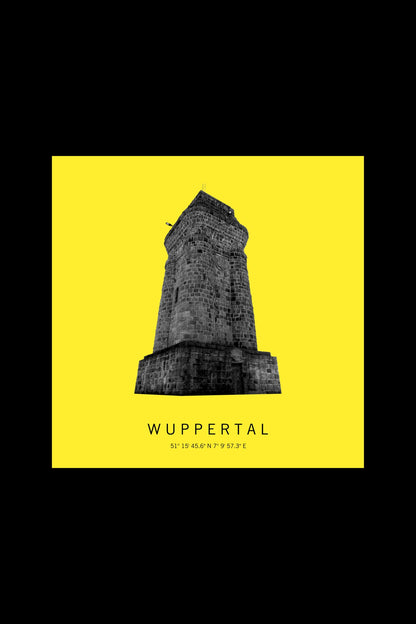 Art Edition Wandbild "Wuppertal" gelb