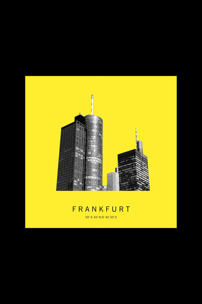Art Edition Wandbild "Frankfurt" gelb