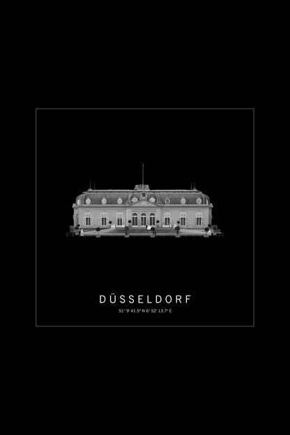 Art Edition Wandbild "Düsseldorf" schwarz